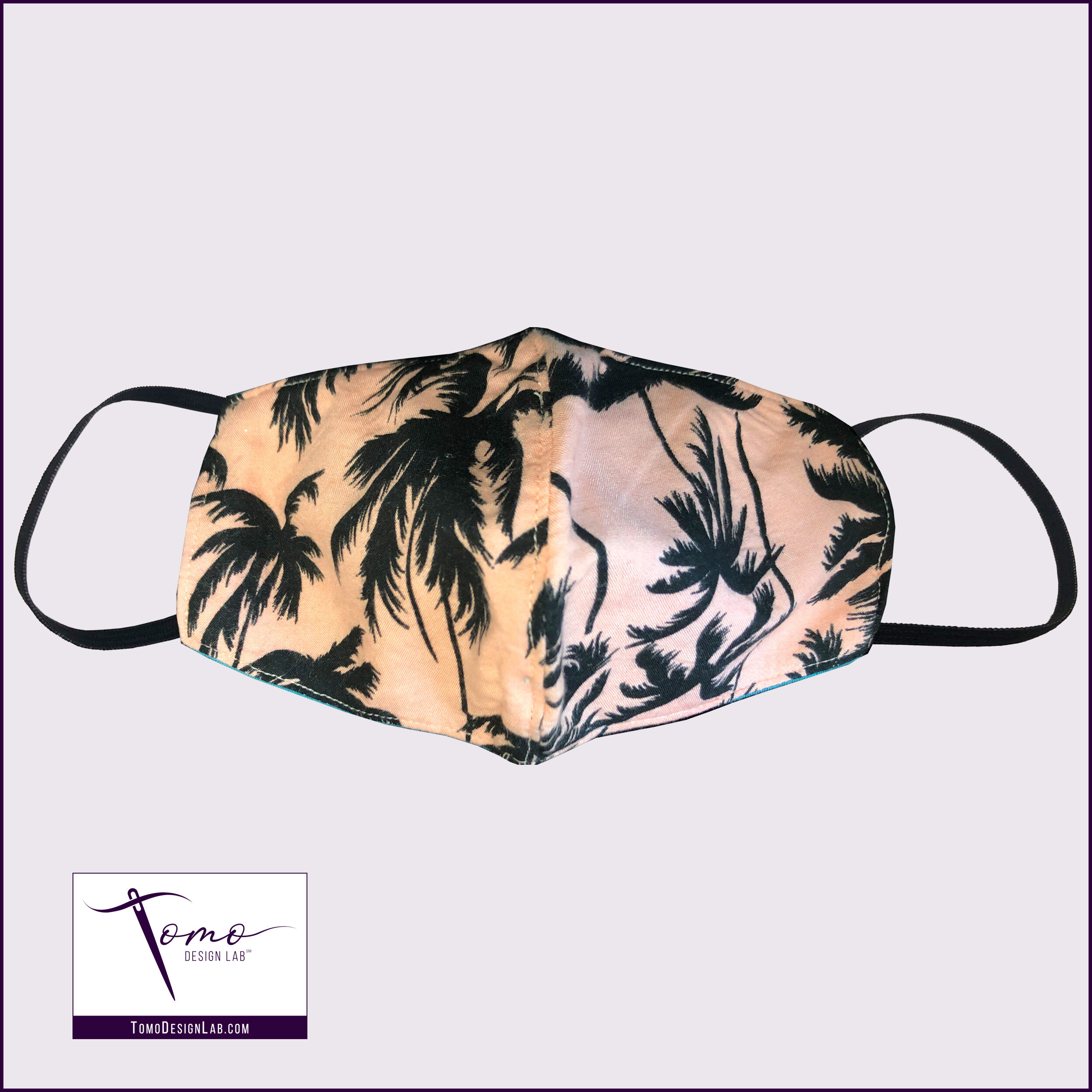 Palm Tree Peach Face Mask