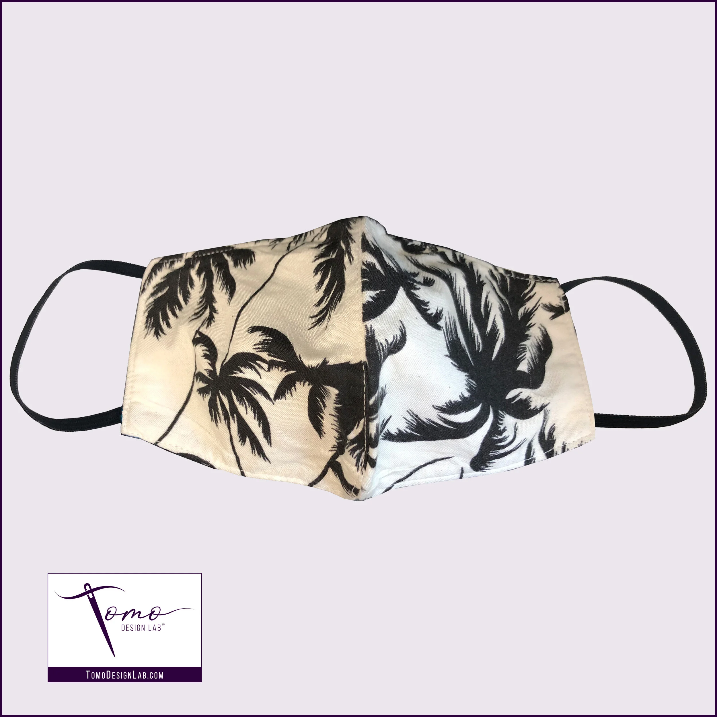 Palm Tree White Face Mask