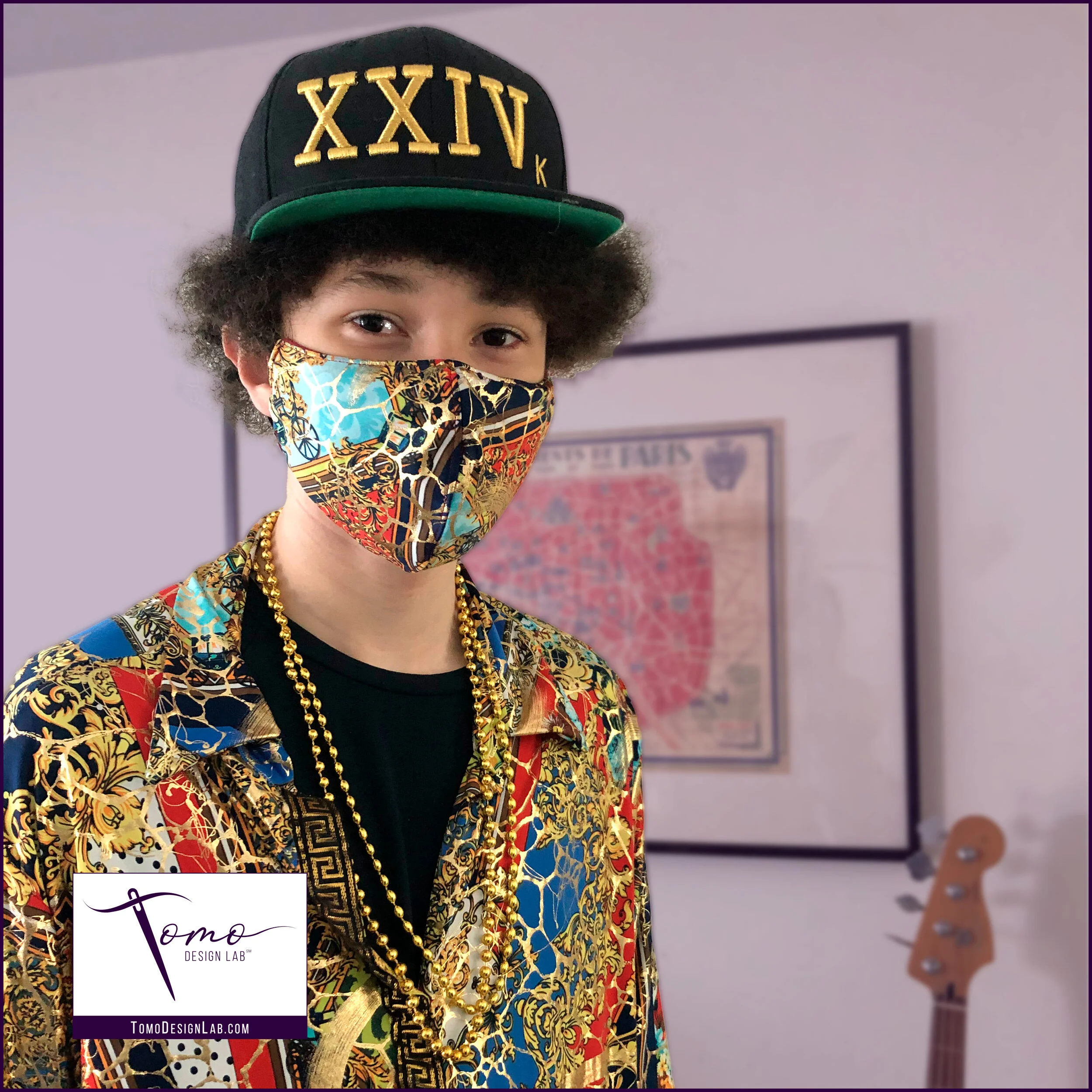 Scarf Gold Face Mask