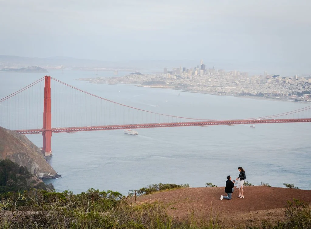 Engagement Proposal at the Golden Gate Bridge Lookout