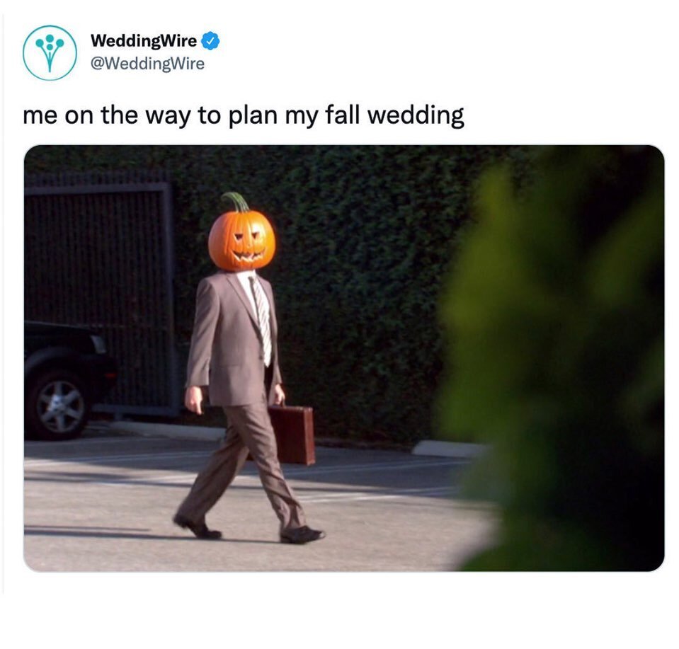 Anyone else getting ready for fall? Us too. Don&rsquo;t hesitate to reach out to plan your fall wedding with us! Availability is limited - we&rsquo;d love to help you plan the best day of the year with you! Contact us by tapping the link in our bio! 