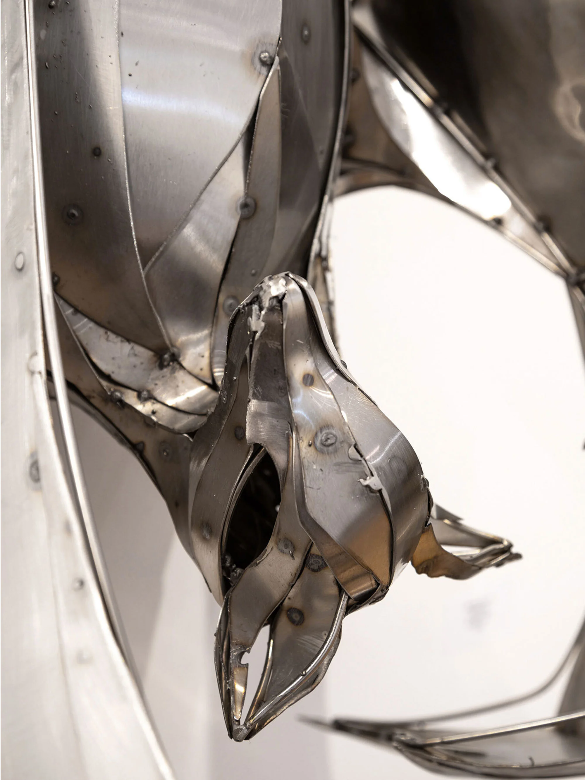 bat sculpture, flying fox, metal sculpture