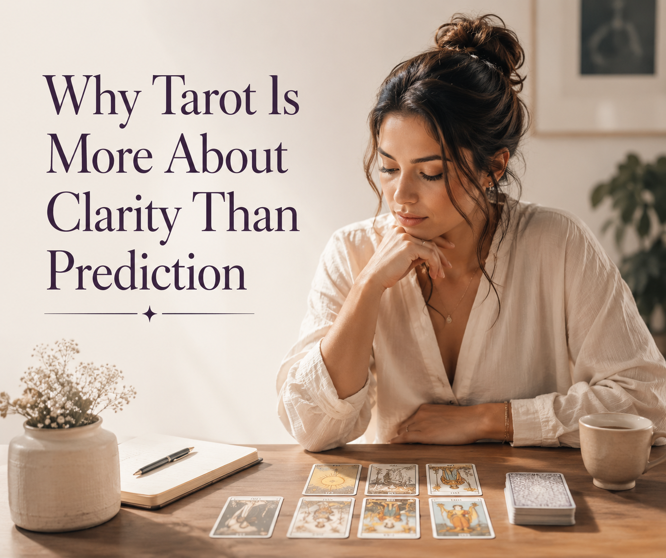 Tarot clarity in a peaceful setting.