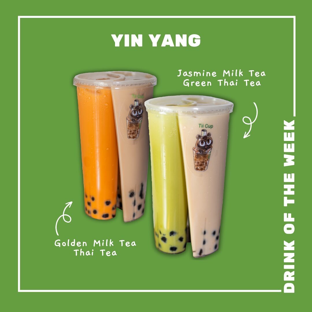 Drink of the Week: Yin Yang ☯️
Can&rsquo;t decide what to drink? Mix &amp; match our signature milk teas with our dual cups to get the best of both worlds!

#tiicup #yinyang #bubbletea #bobalife #2in1 #discovermn #bobasquad #signaturemilkteas