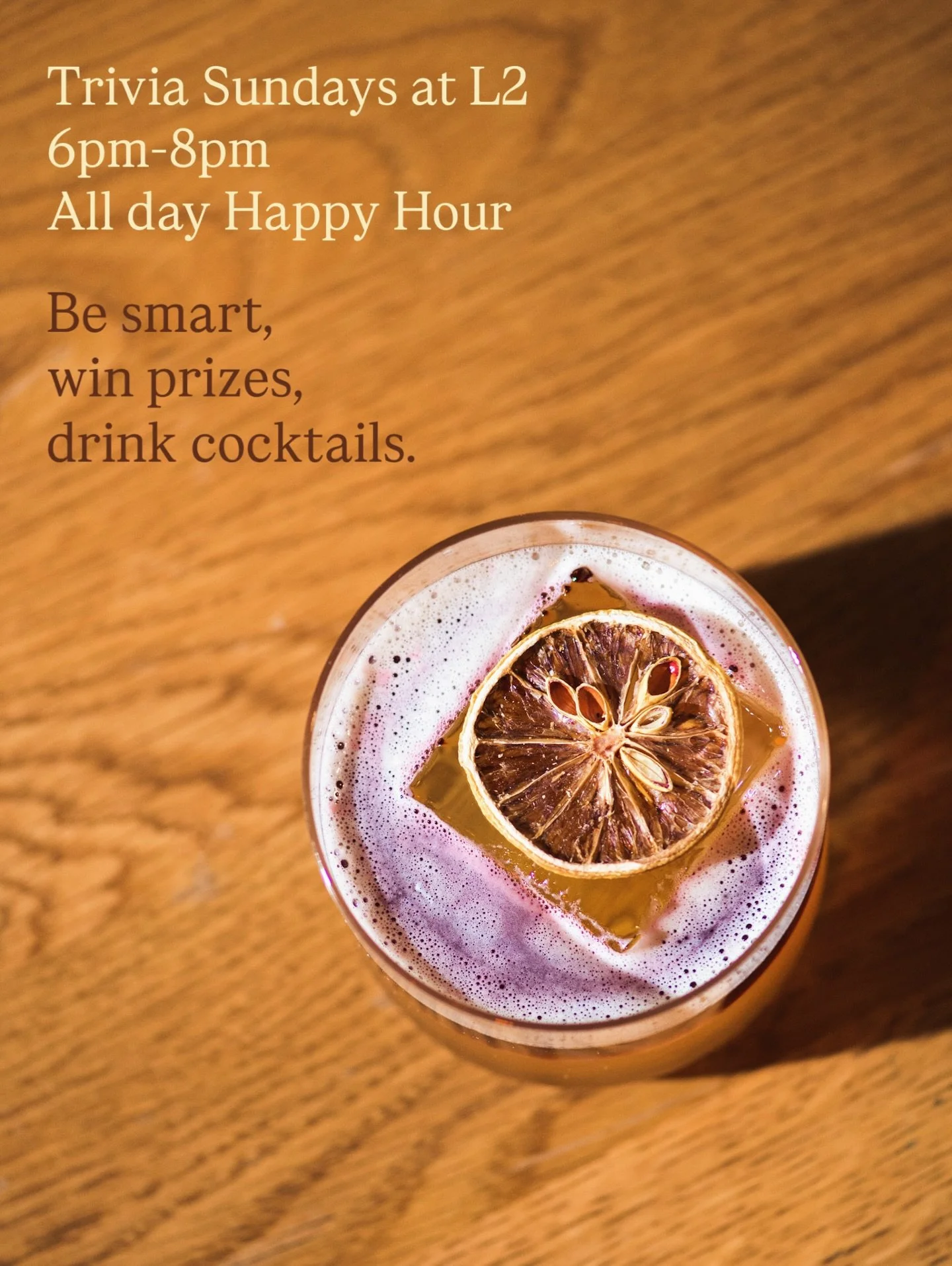 What&rsquo;s better than Sunday evening trivia and a cocktail or two?? We&rsquo;ve teamed up with @triviamafia to bring you the best bar trivia in town every Sunday at 6pm🫰

See you tonight😘