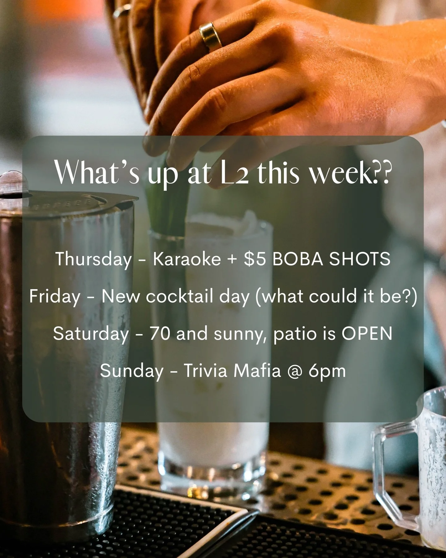 Blizzard one weekend, 70 and sunny ☀️ the next, what&rsquo;s more Minnesotan?? Come by Uptown this weekend and soak it up with us!! The patio will be open Saturday 🎉 A small consolation after the demise of the Boba Dome last week 🥀