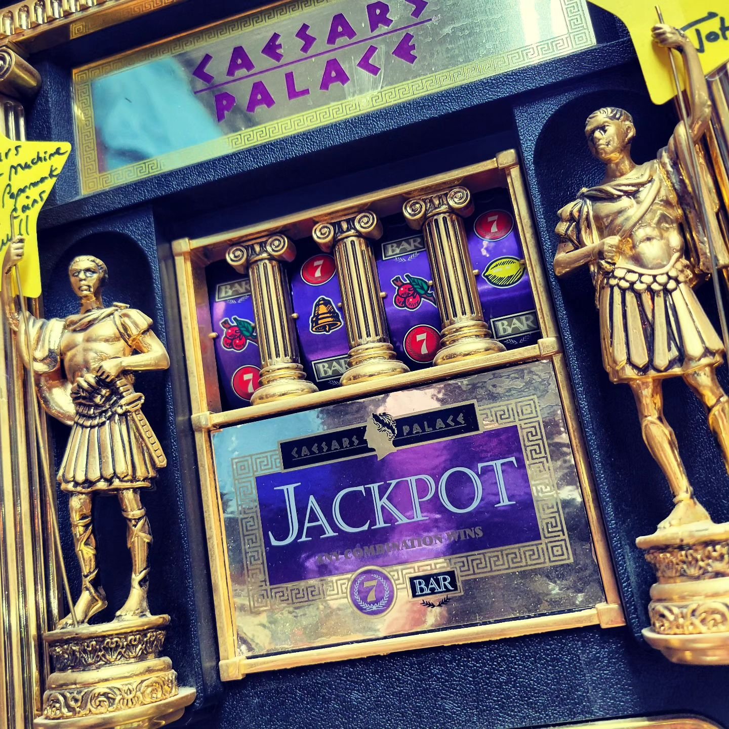 ✨️Now available✨️
This beautiful Caesars Palace slot machine issued by the Franklin Mint is ready for purchase! Call the store for more details or stop by.
#vegas #mainstreetpeddlers #franklinmint #caesarspalace #caesarsentertainment #vintagelasvegas