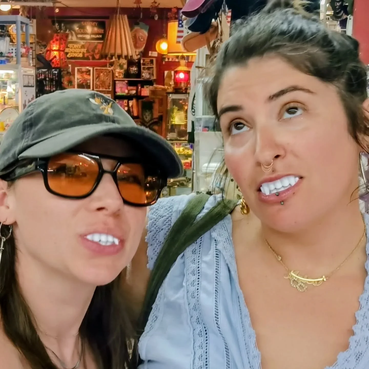 Some of our favorite #ghouls #trickortreat #halloween #vampireteeth #lasvegasshopping #artsdistrictlv