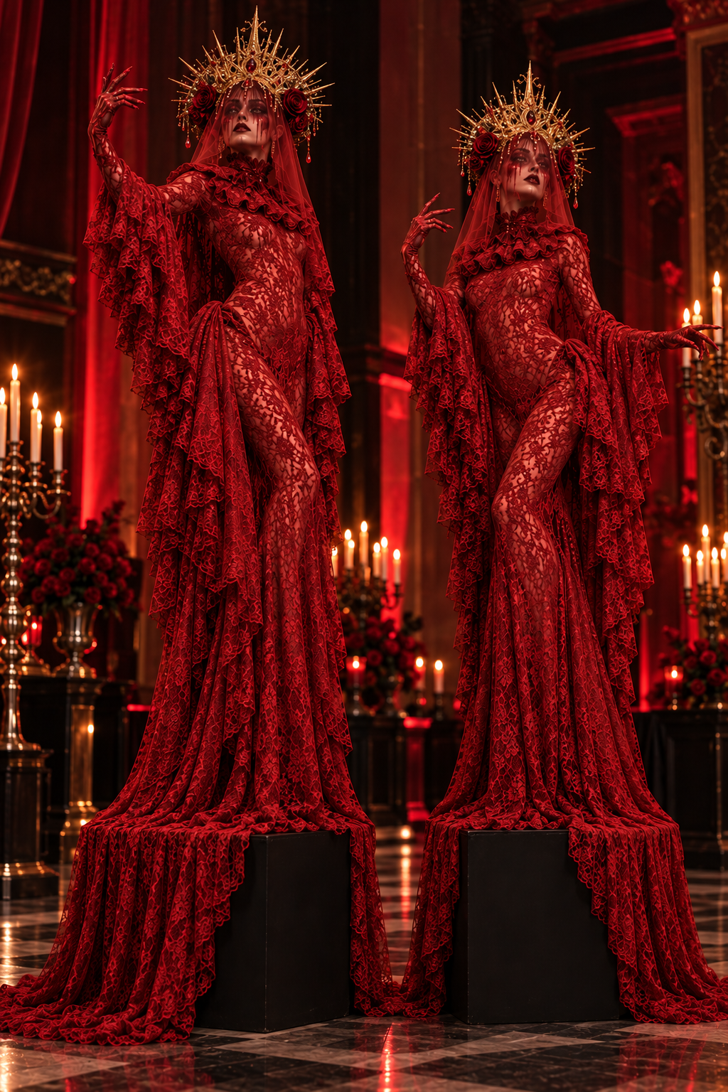 Crimson Veiled Queens in a Gothic Hall.png