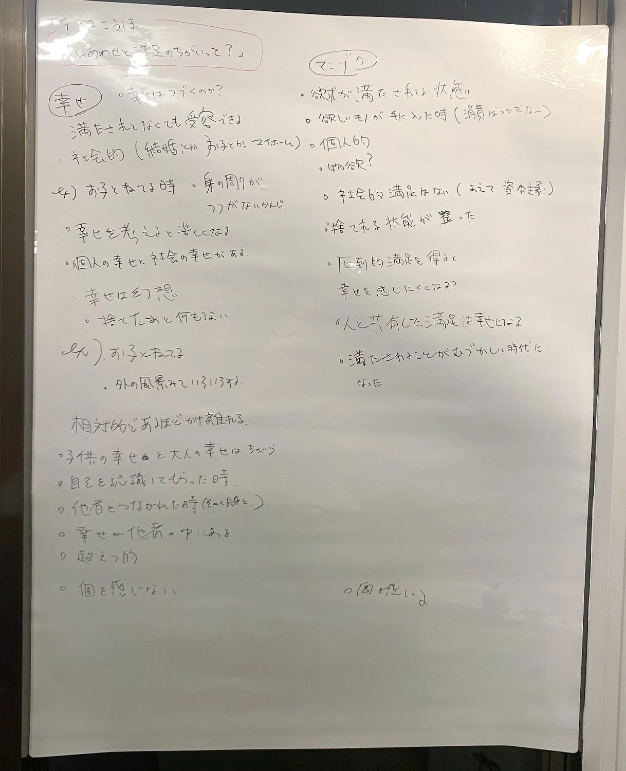 満足としあわせの違いって？