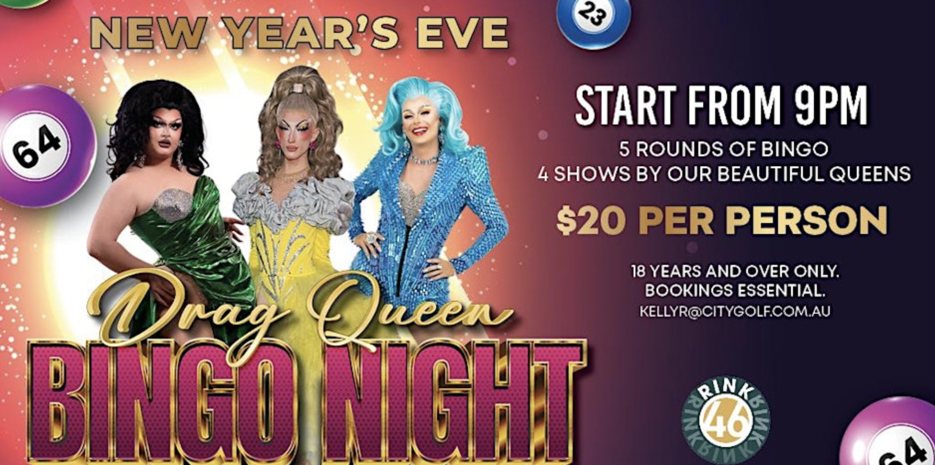NYE Drag Bingo Toowoomba