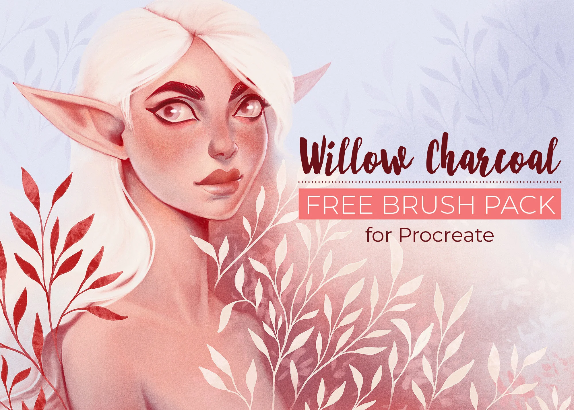 download button for the free Procreate charcoal brush pack