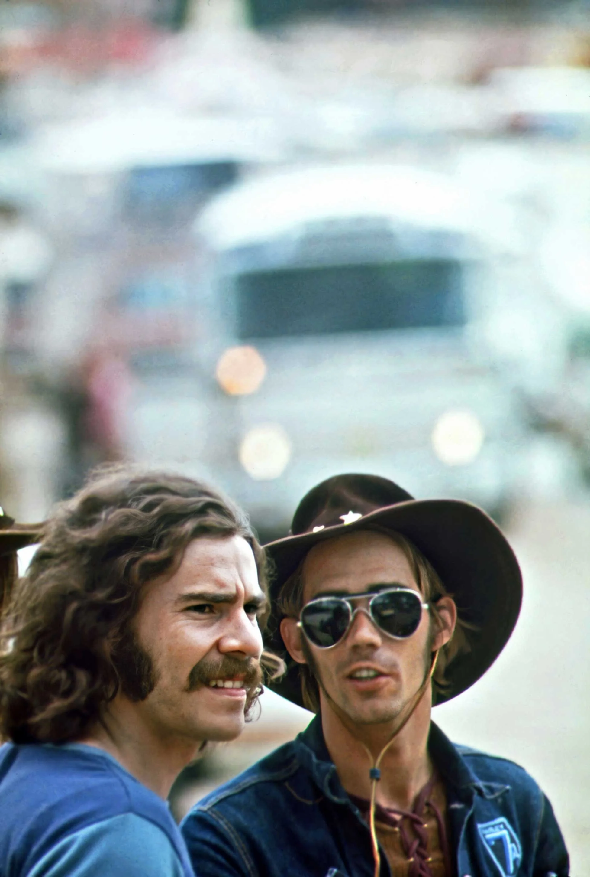 May 1973: Motorcylists survey ‘The Strip’, Ozark Lake