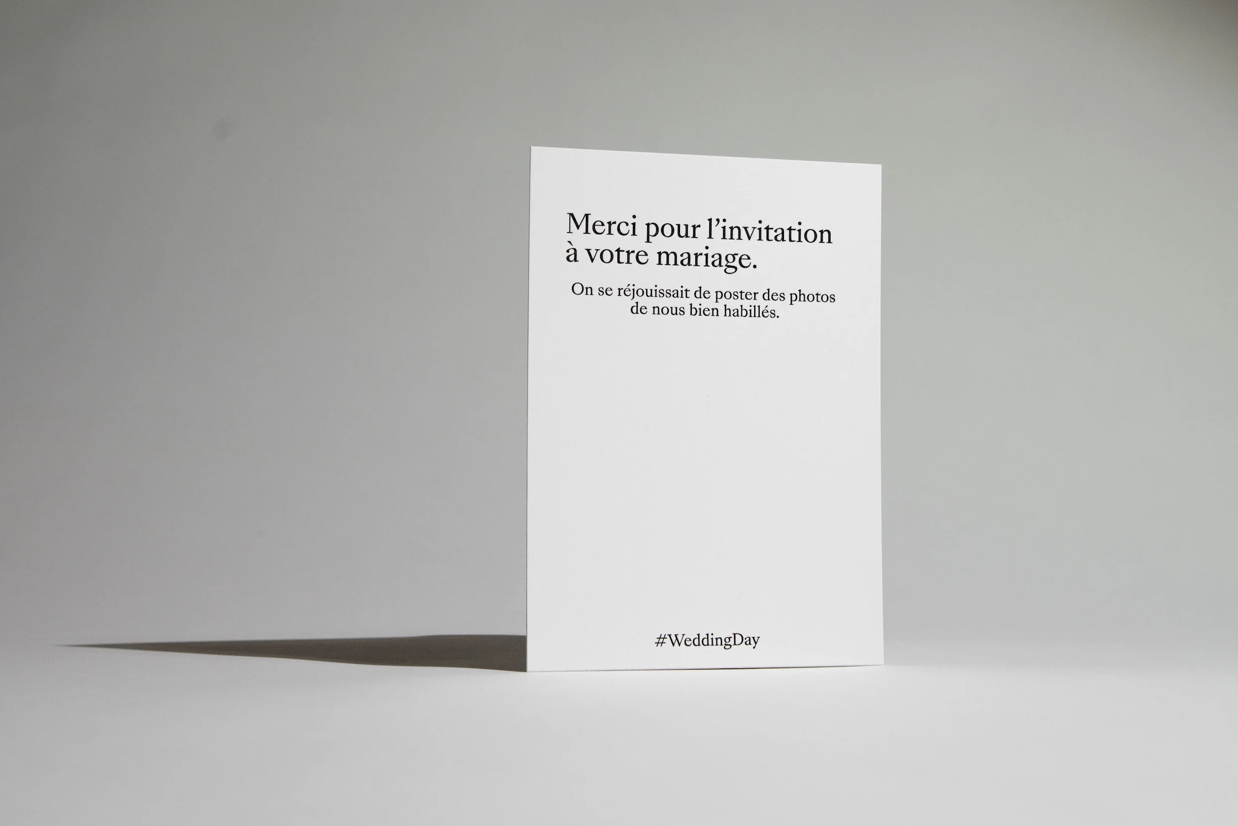 Merci pour l'invitation à votre mariage