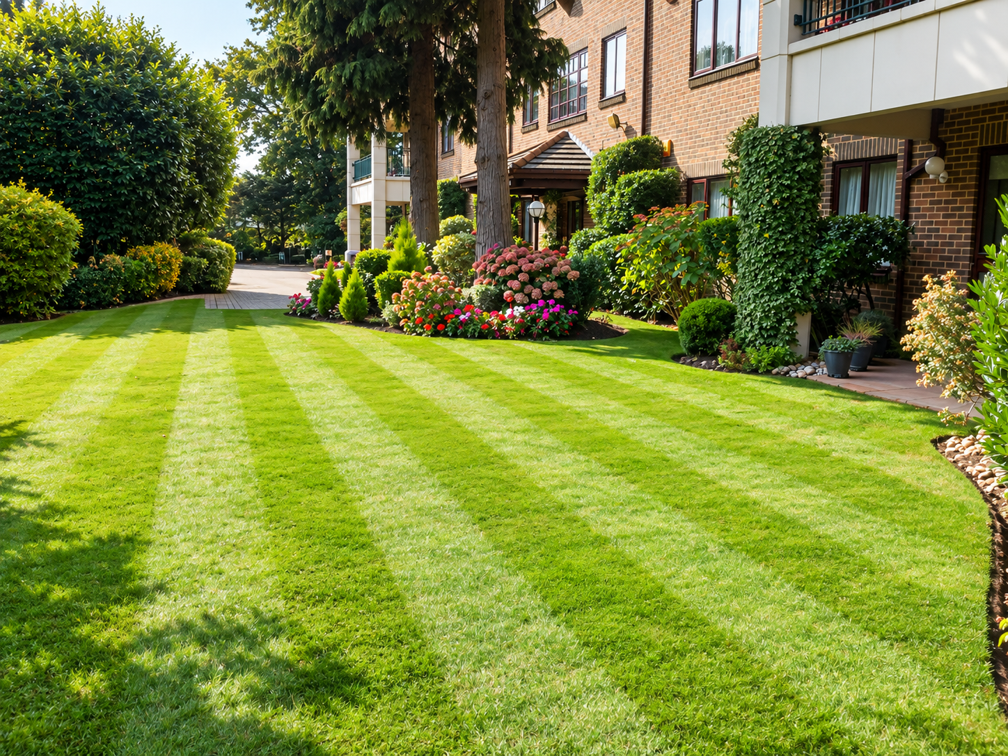 Sunny Striped Lawn Courtyard.png
