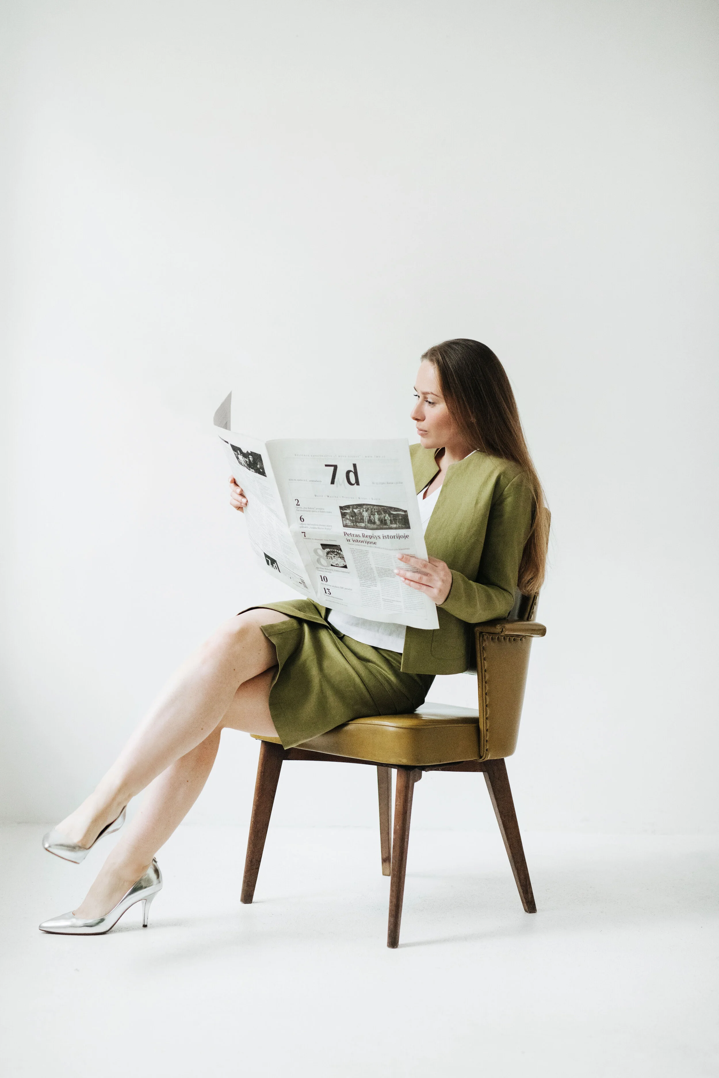 Edith olive skirt