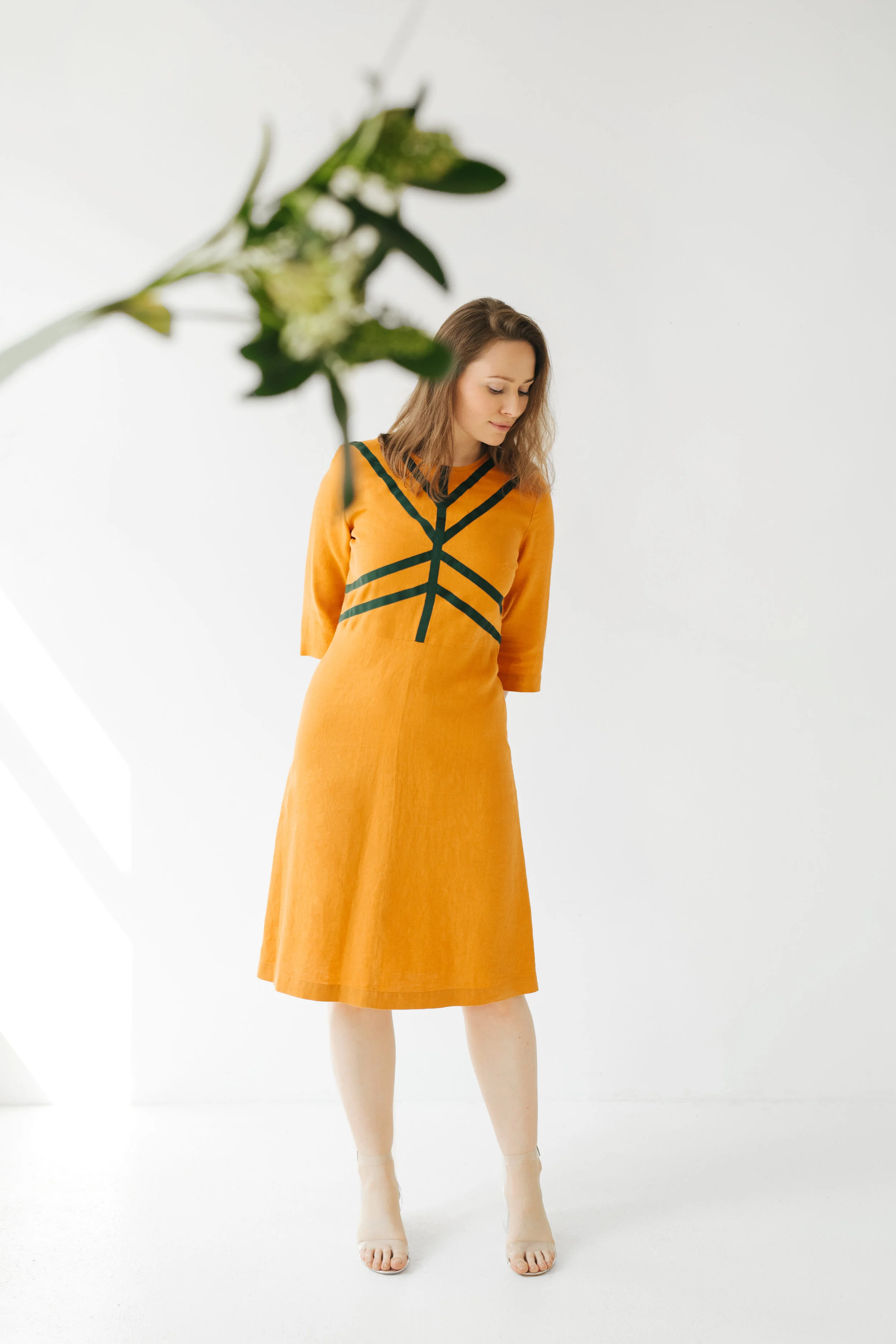 Linen shift summer dress  White Mint Studio