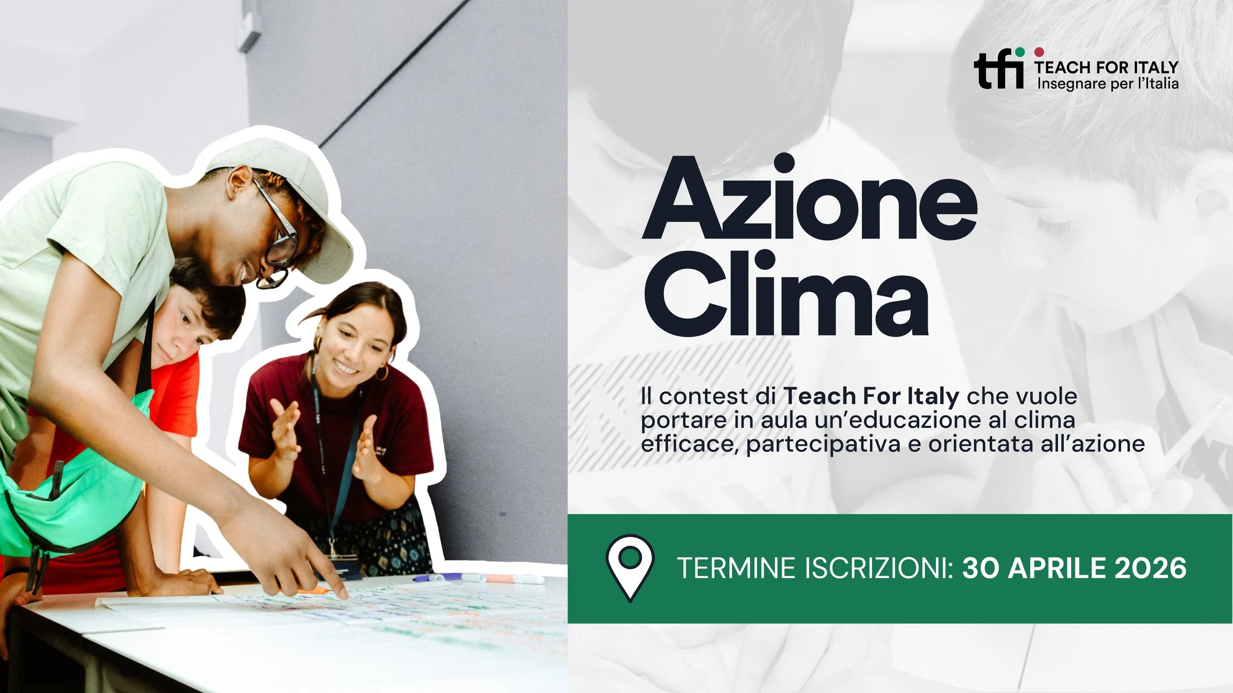 Azione Clima. Il contest di Teach For Italy che vuole portare in aula un’educazione al clima efficace, partecipativa e orientata all’azione