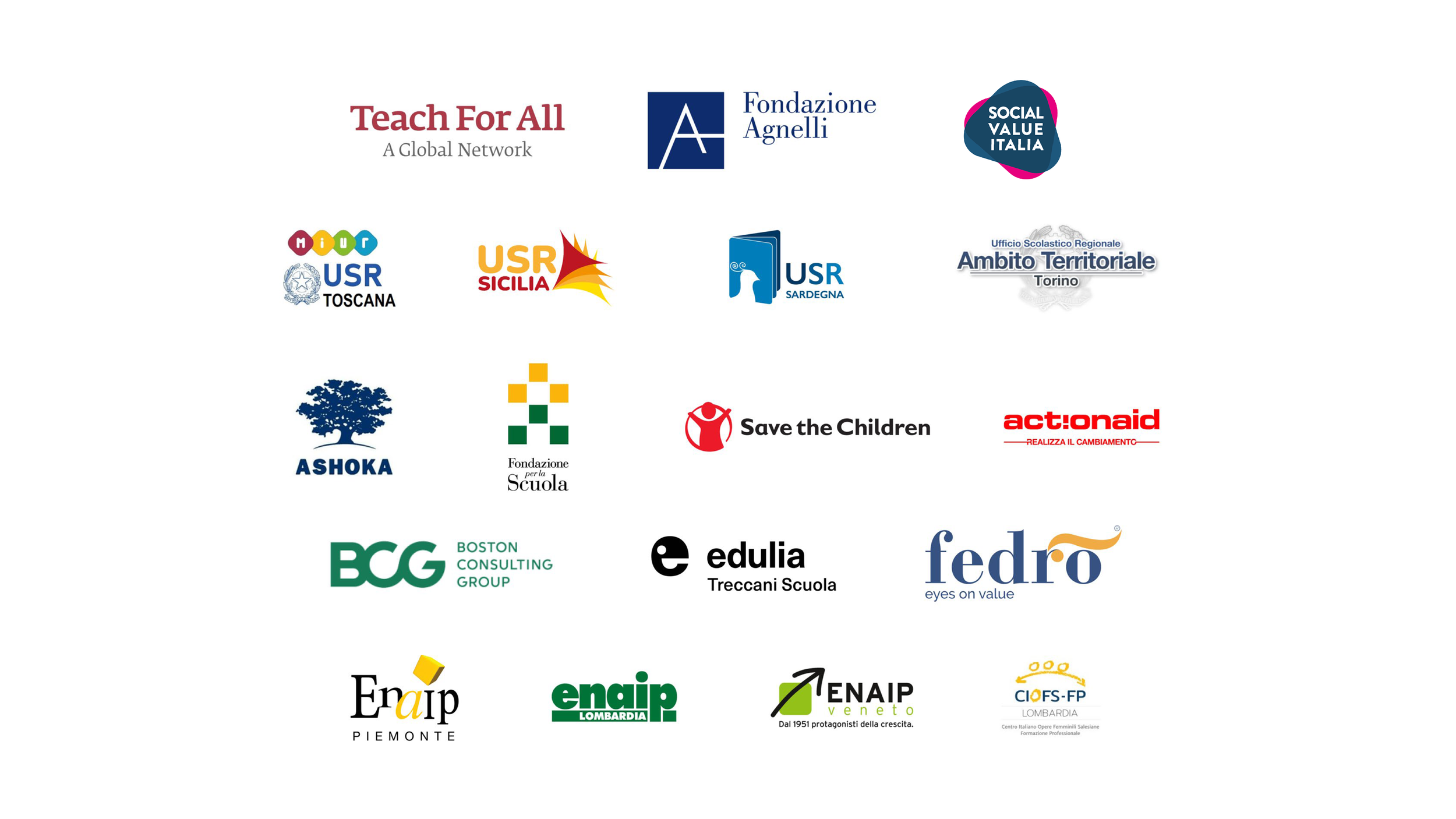 Partners loghi Teach For Italy