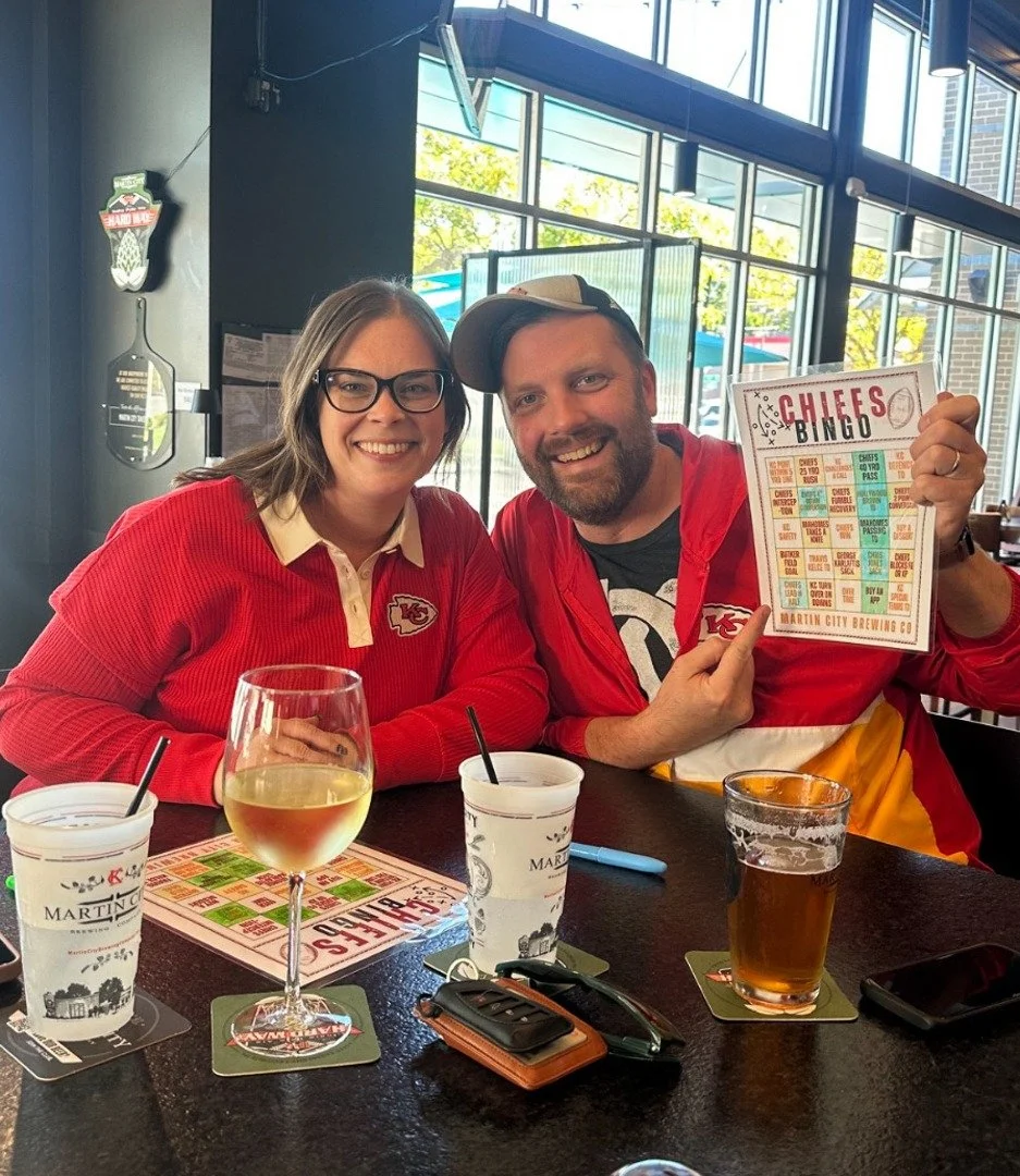 Chiefs win ✅
Cold beer ✅
Bingo bragging rights ✅
Game day at Martin City hits different. Congrats to our Chiefs Bingo winners! 🍻
#ChiefsKingdom #MartinCityBrewing #GameDayFun #KCLocal