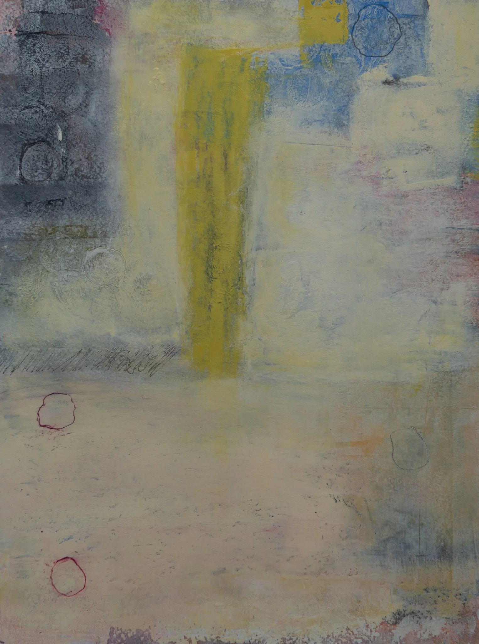Untitled 3, 2020;
Cold wax, oil on paper;
15.5” x 11.75”;
CWS-20-011;
$650