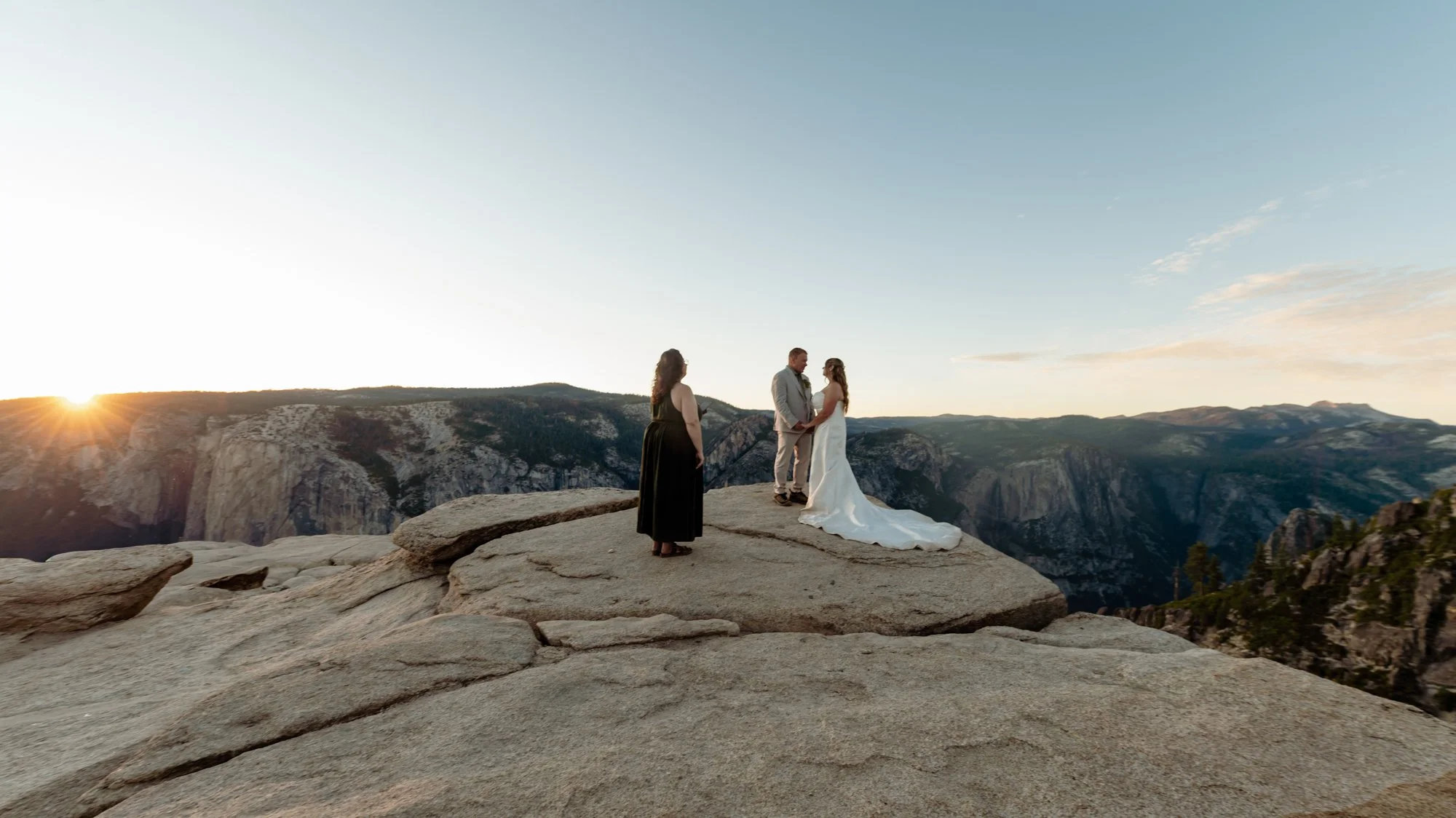 A Taft Point Elopement:  A Sunset Vow in Yosemite