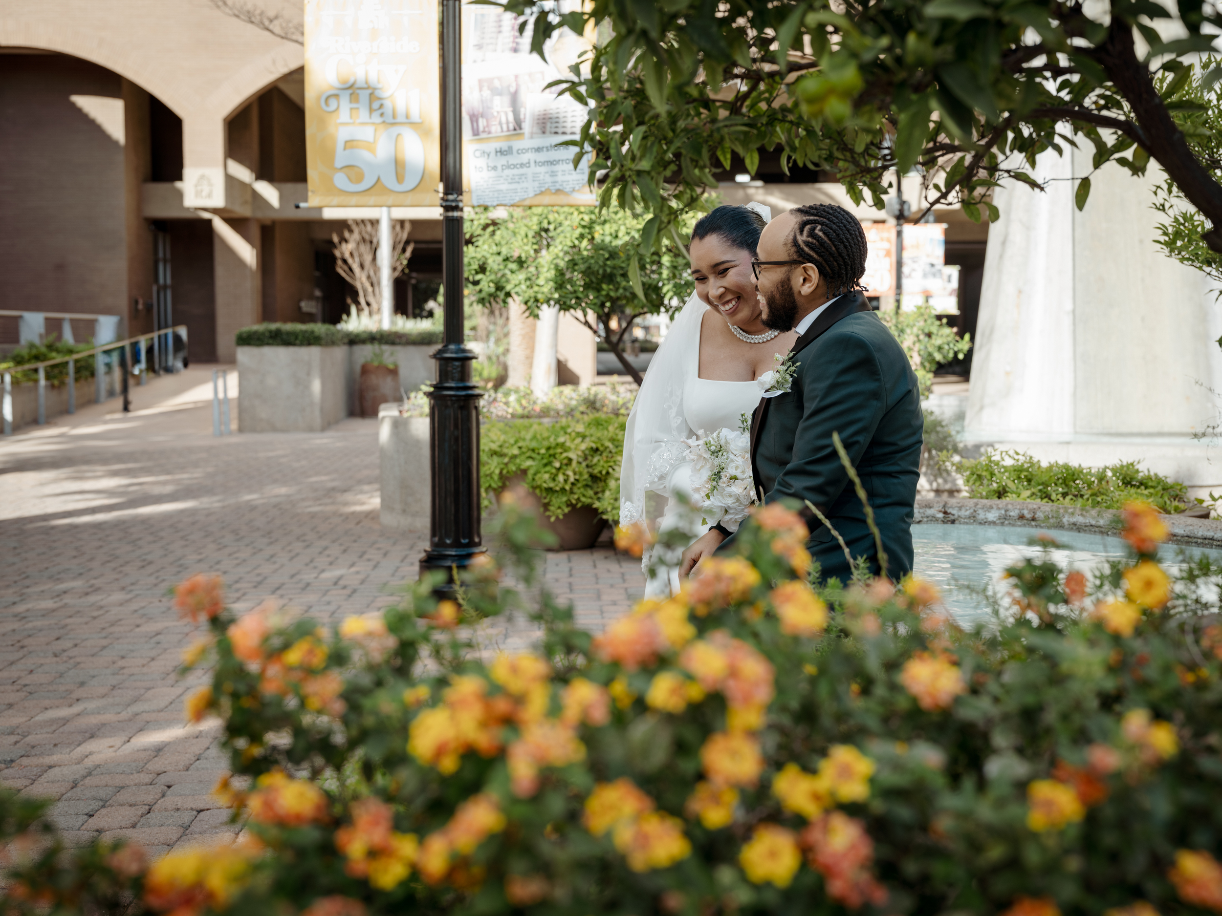 Courthouse Riverside CA- Wedding Portraits, downtown Riverside