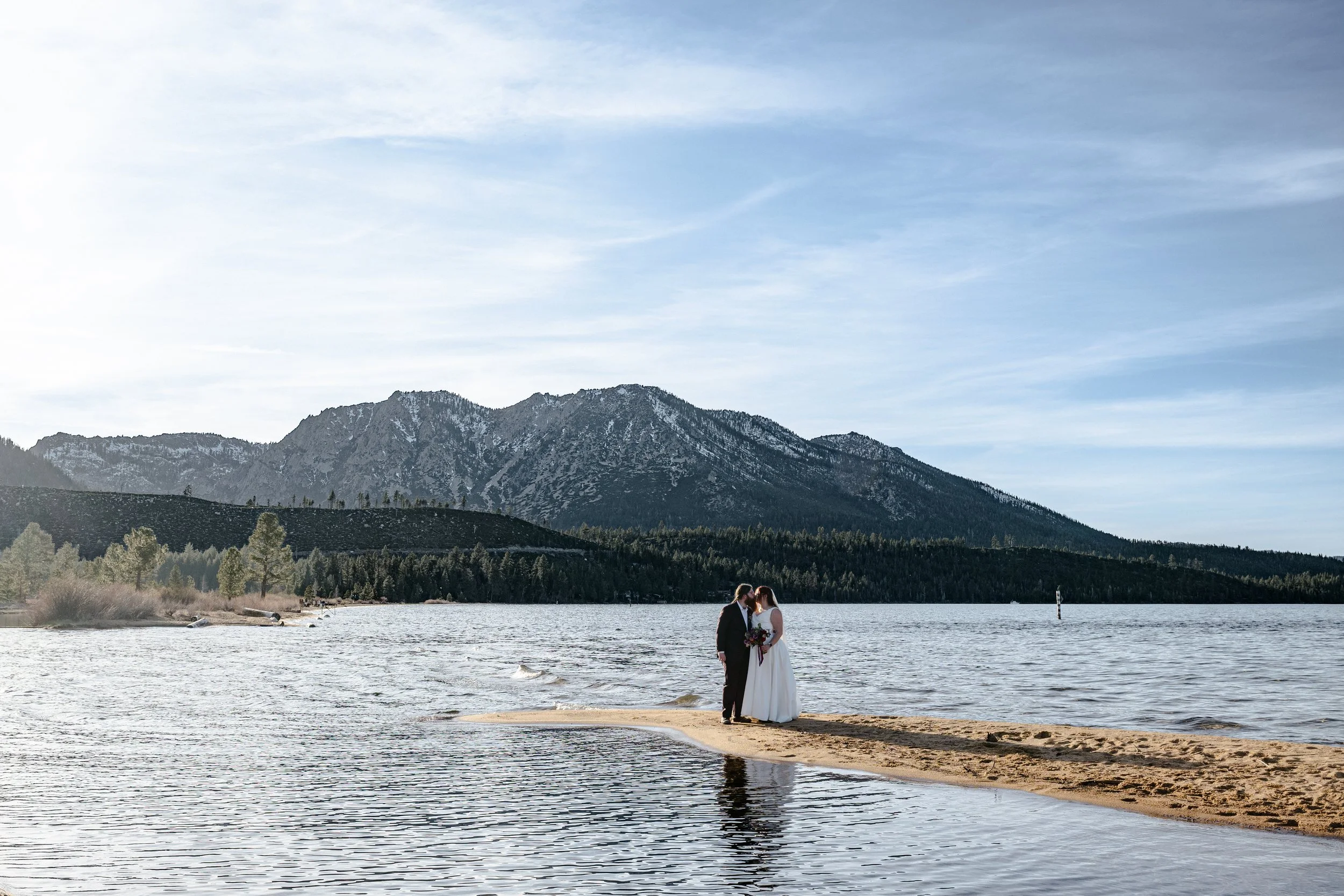 Lake Tahoe CA Destination Elopement Portrait - Mariela Campbell Photography