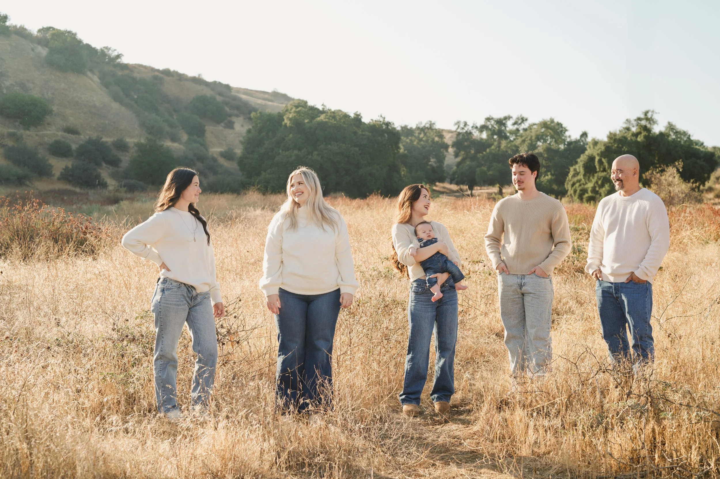 Family of 5, with all gown adult children and their youngest baby sibling - Redlands CA