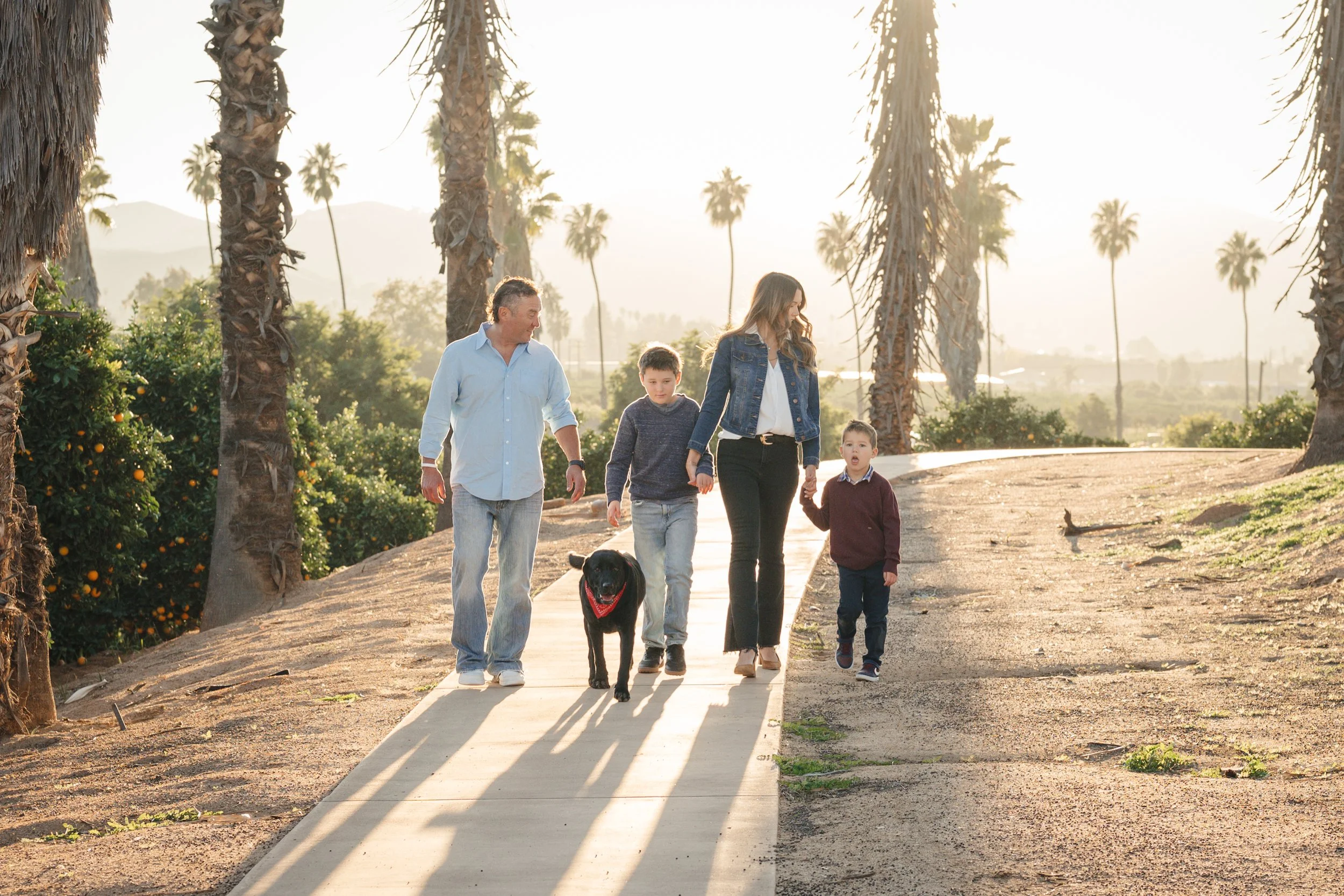 Citrus Park Riverside Family Portraits of four plus their dog