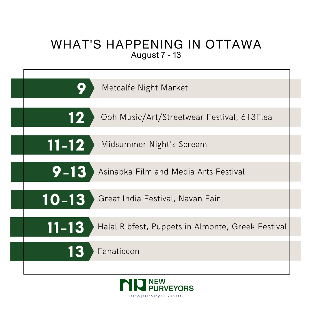 What’s Happening in Ottawa? August 7 - August 13