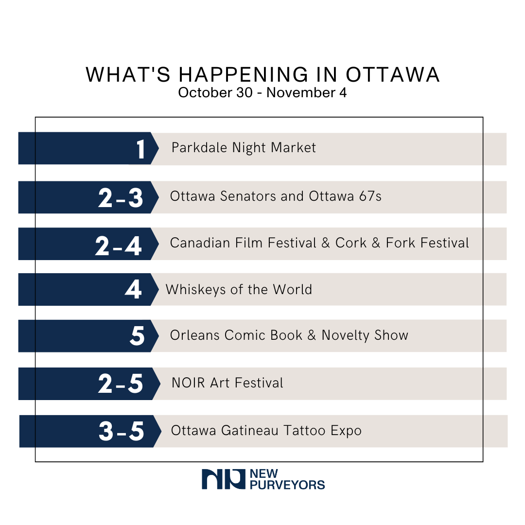 What’s Happening in Ottawa? October 30- November 4