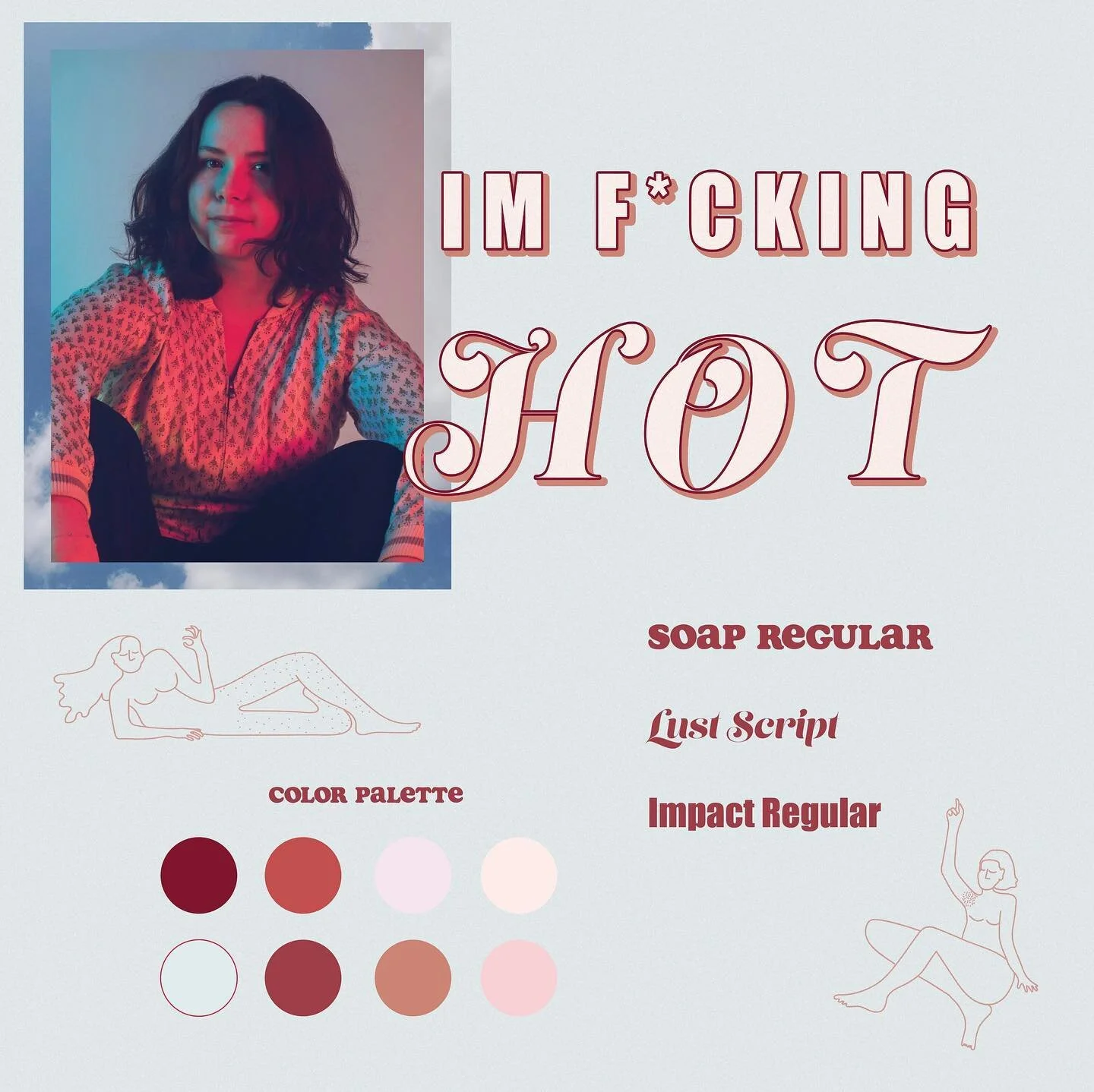 A lil&rsquo; sample of some concept design, branding work for @imfuckinghotpodcast ~ this project was such a joy to work on with the lovely Anna Rose! 

Check out her podcast today 💃