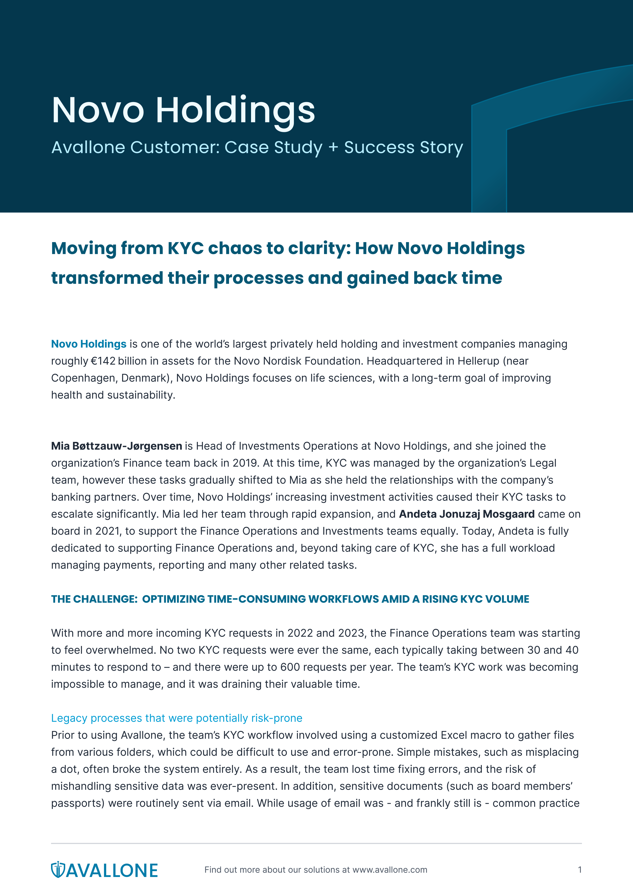 Moving from KYC chaos to clarity: How Novo Holdings  transformed their processes and gained back time