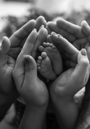 parents bonding with baby