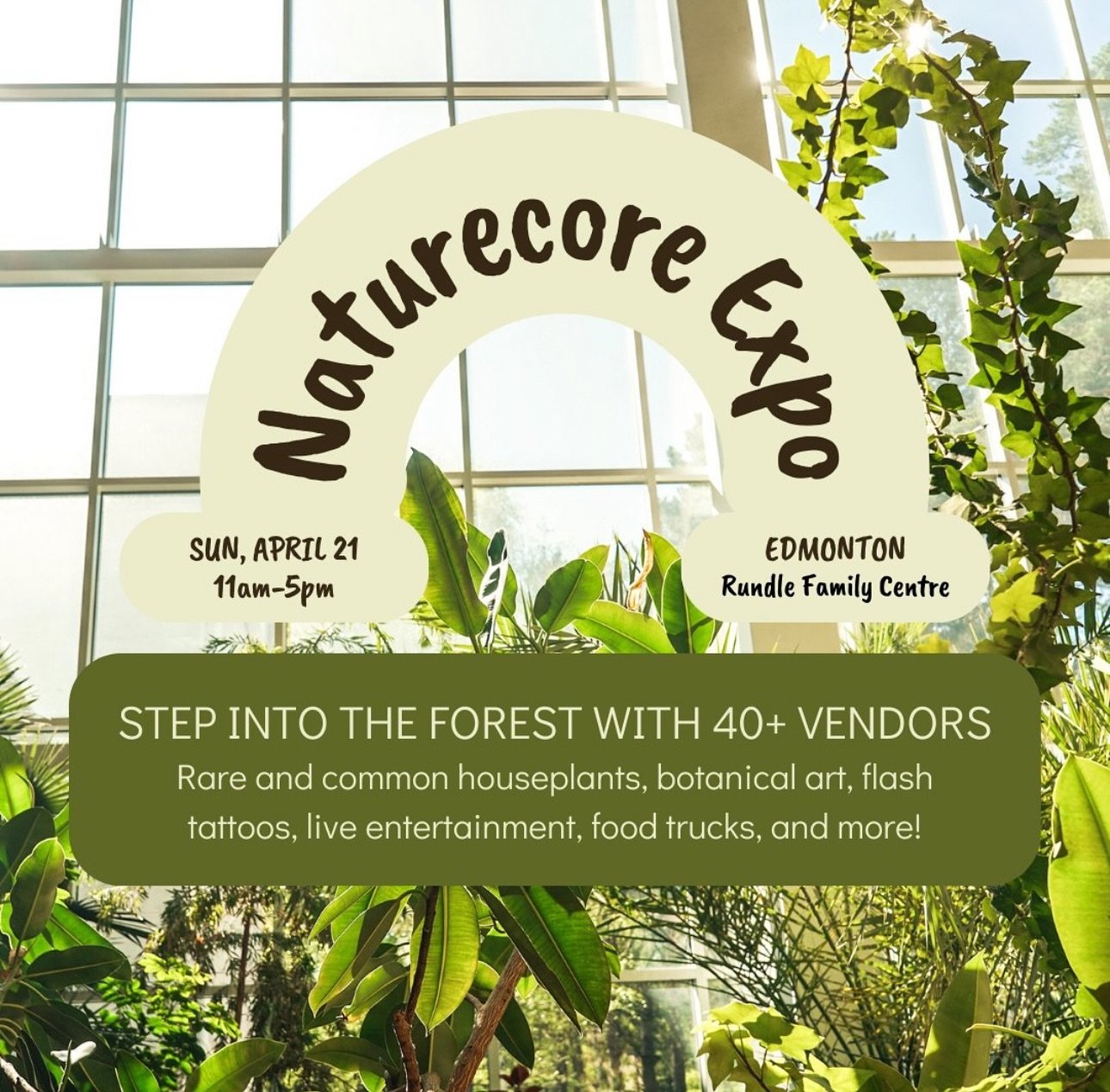 We will be there today from 11am-3pm while you stock up on all the beautiful plants and greenery!

@naturecoreexpo 🪴

#yegevent #yegevents #yegplants #yegplantpeople #edmontonevents #yegmarkets #tacos #food