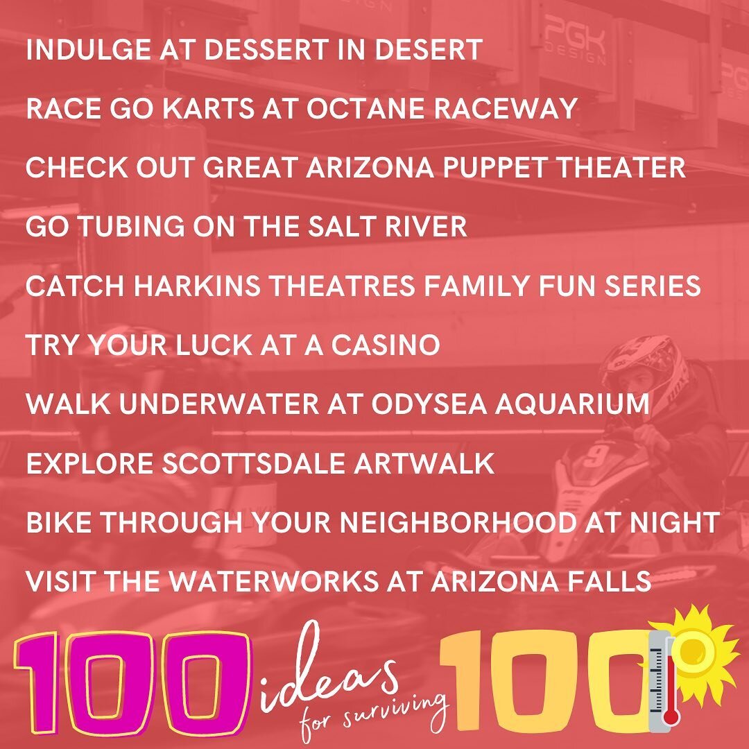 If you&rsquo;re looking for Summer plans around the valley, swipe left for some inspiration 🌵