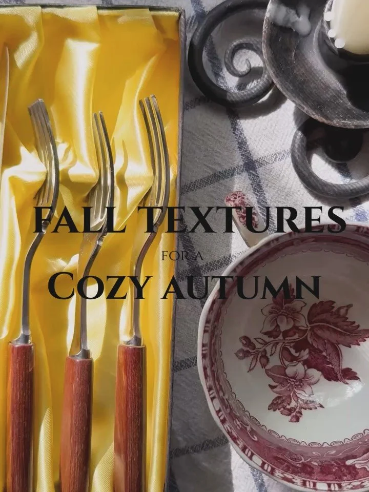 Comfort starts with texture.

The soft weight of a wool throw, the grain of worn oak, the velvet glow that shifts with the light - these are the details that ground a space and make it feel alive. 🍂

When I design or style for fall, I don&rsquo;t ch