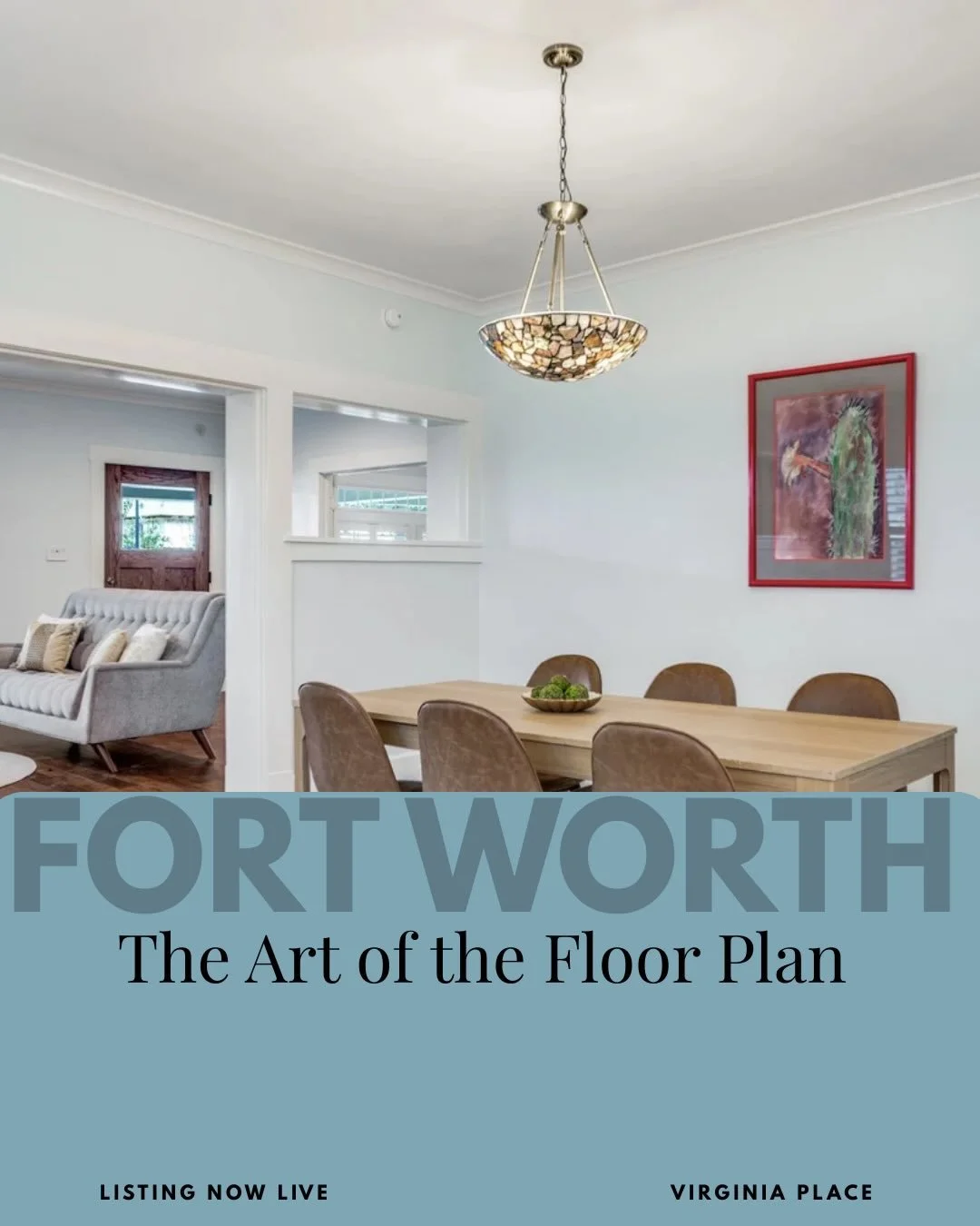 The art of the Fort Worth floor plan. 📐🔨
While the historic charm of Virginia Place draws you in, it&rsquo;s the flow of this home that makes you stay. This dining space is perfectly positioned between the heart of the kitchen and the sun-drenched 