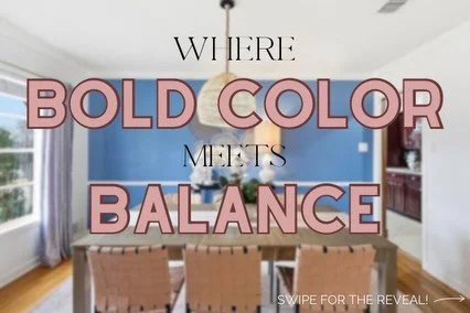 Bold color is an invitation to play with harmony. 🎨
These vibrant blue walls are such a standout feature of this home, and I loved the opportunity to really make them sing. To lean into that energy, I used a few of my favorite staging &ldquo;secrets