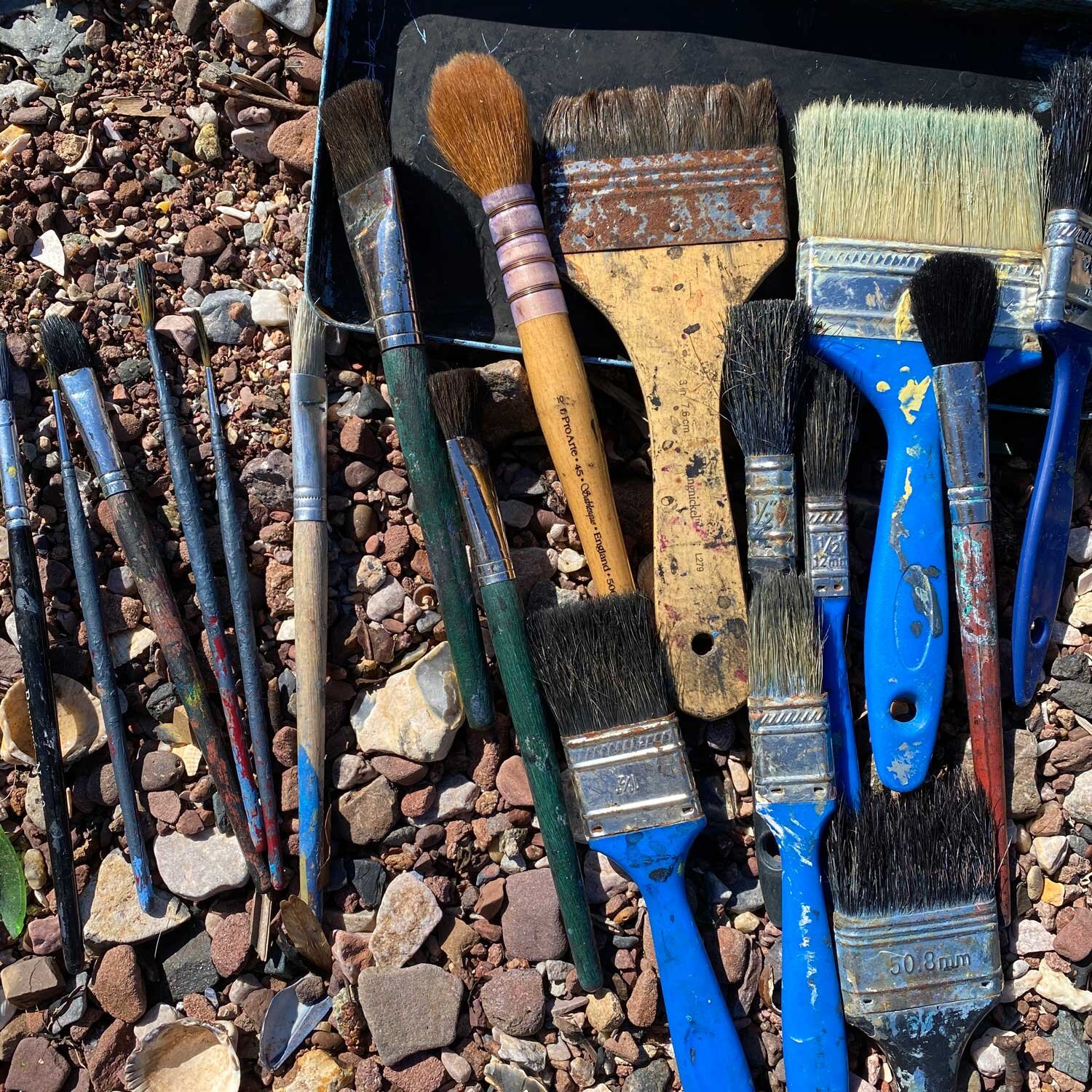 Sam Boughton selection of paint brushes