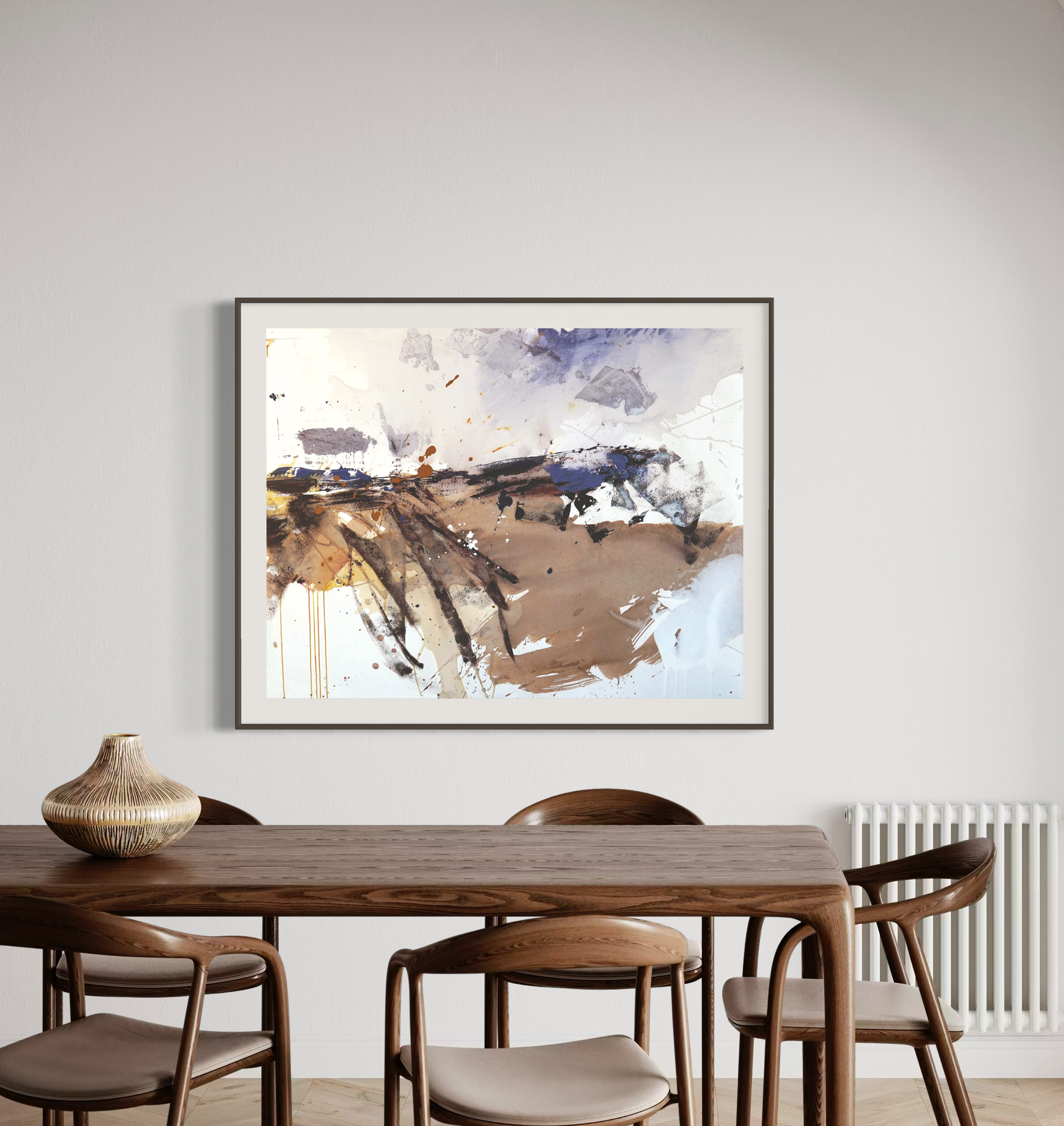Fields at Bishop / Late Summer - An abstract contemporary landscape by British artist Sam Boughton