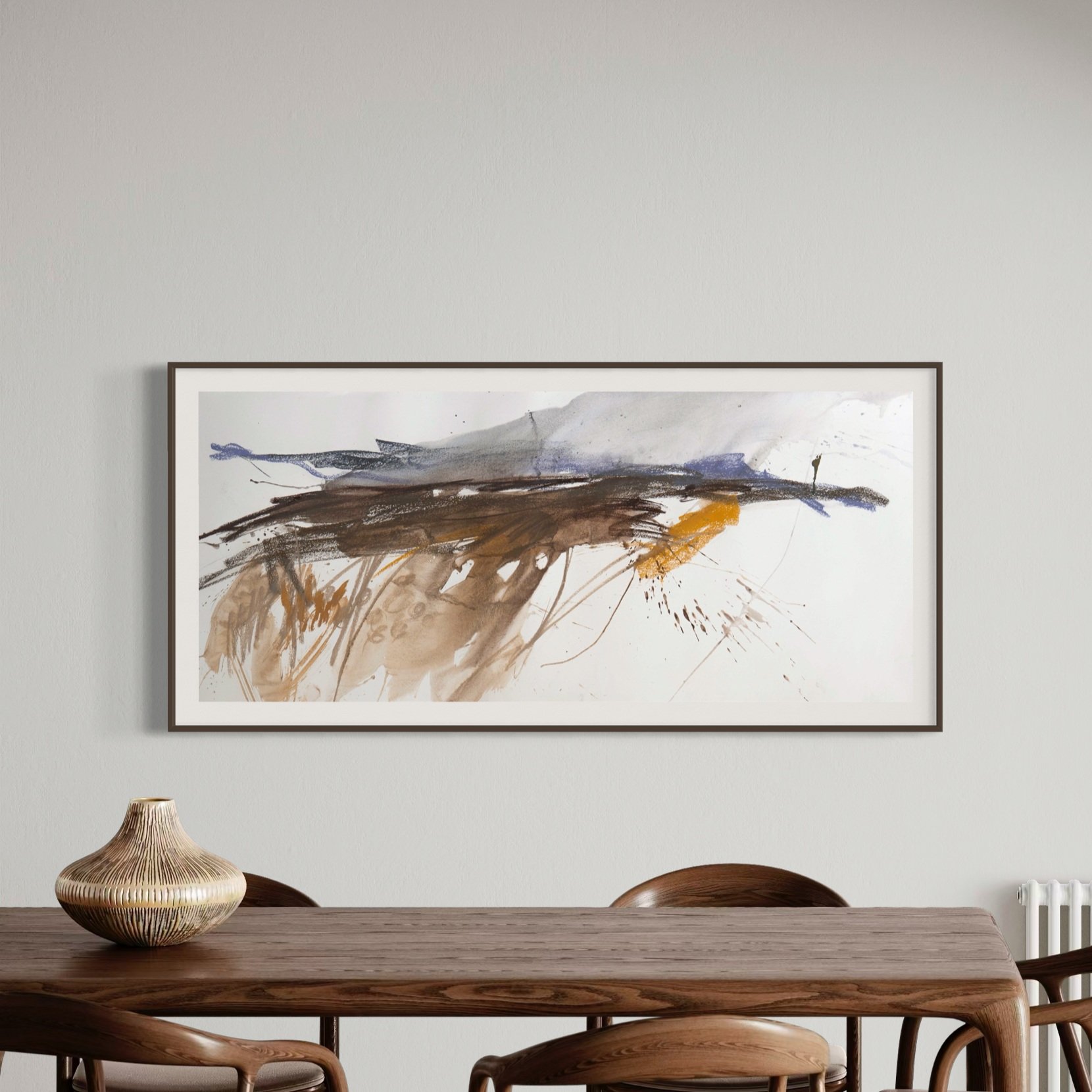 "Rannoch Moor Long Study 1" - a contemporary abstract landscape painted in situ by British artist Sam Boughton