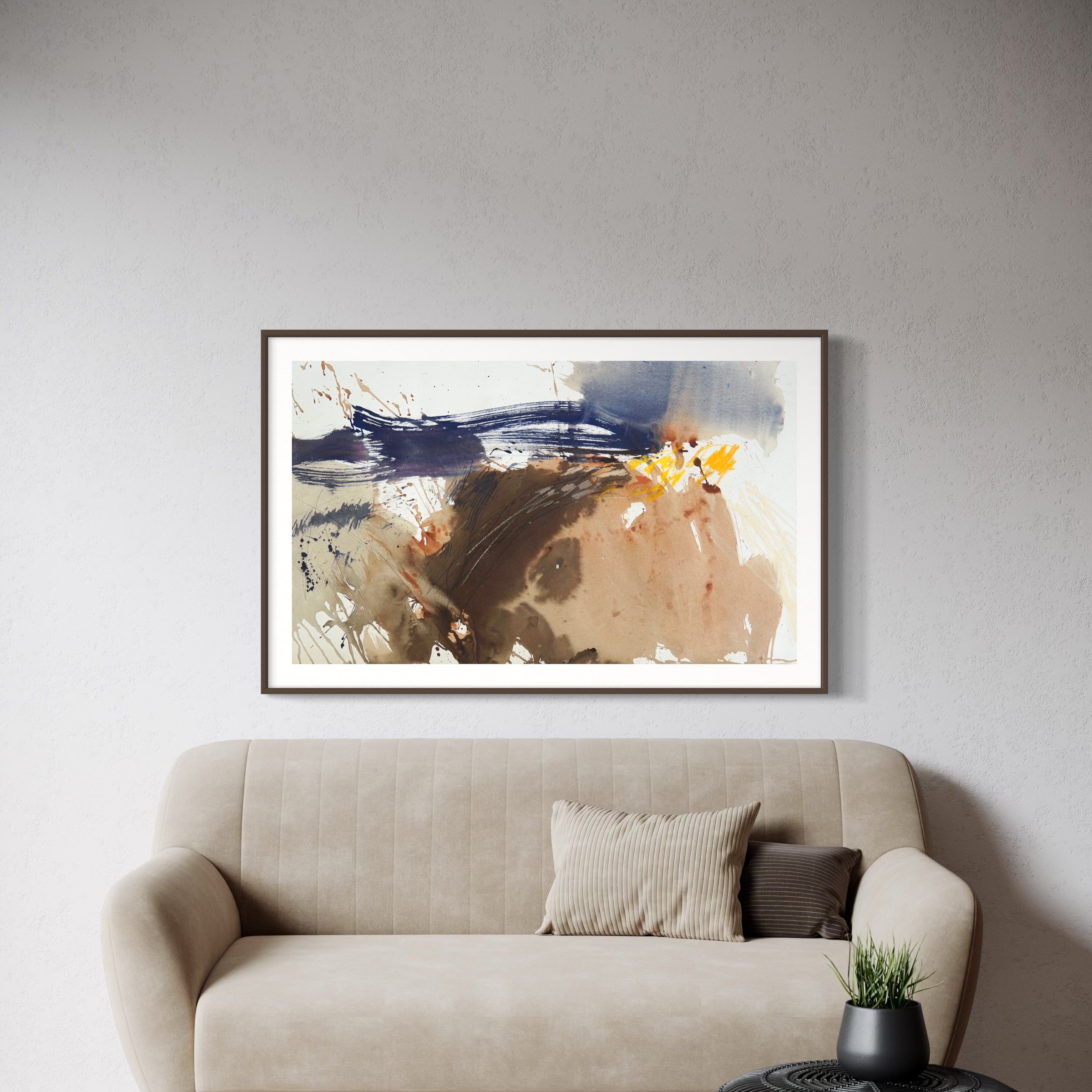 Rannoch Moor Long Study 2 - a contemporary abstract landscape painted in situ by British artist Sam Boughton