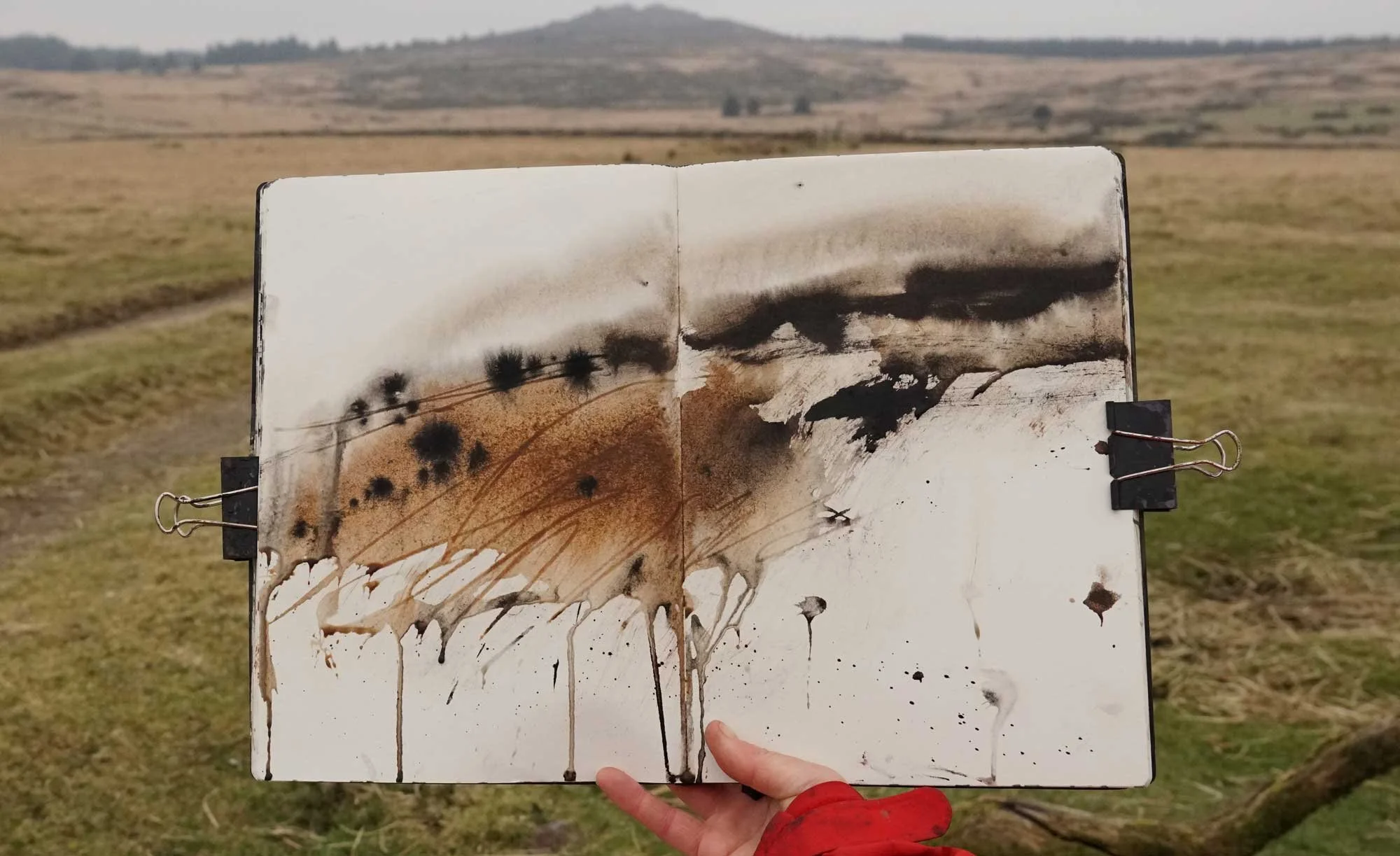 Sam Boughton landscape artist's sketchbook of Dartmoor