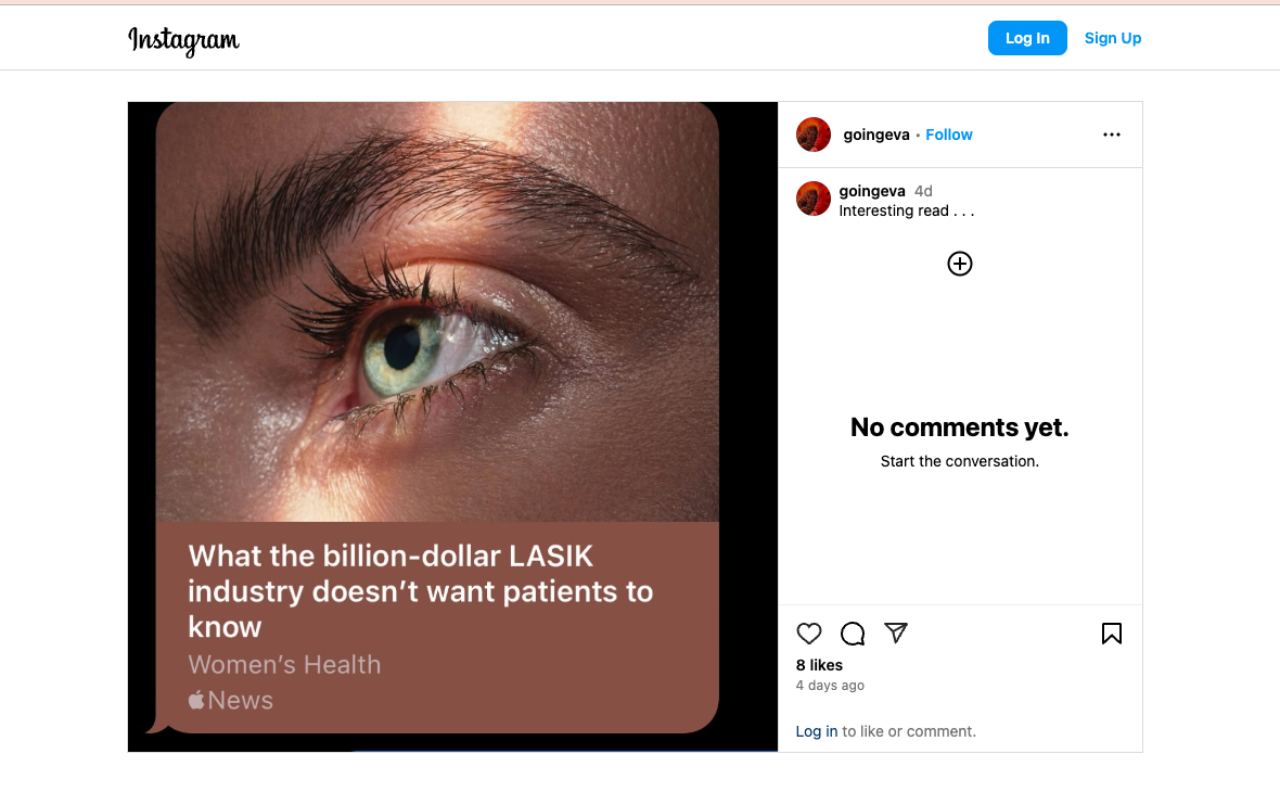 Apple News LASIK Industry Safety Coverage