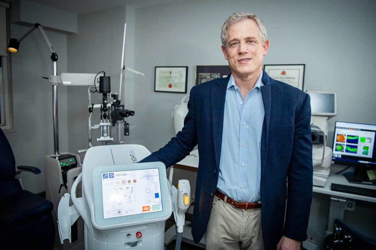 Dr. Moskowitz NYC Dry Eye Opthamologist Next to OptiLIGHT IPL Machine