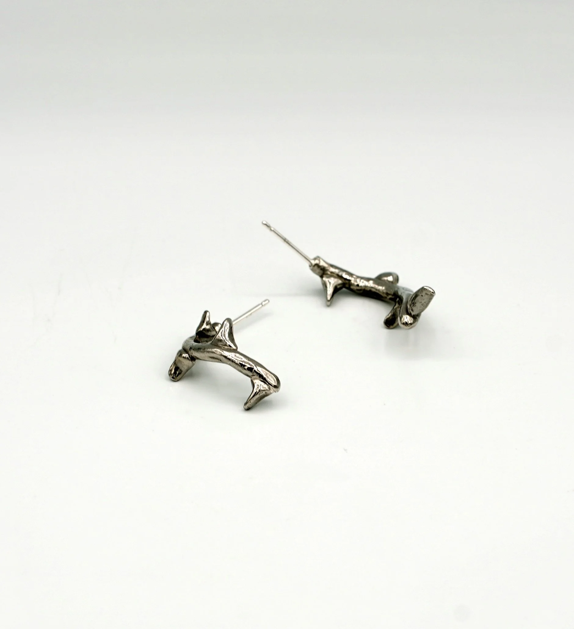 Blackened or Basic Baby Thorn Earrings