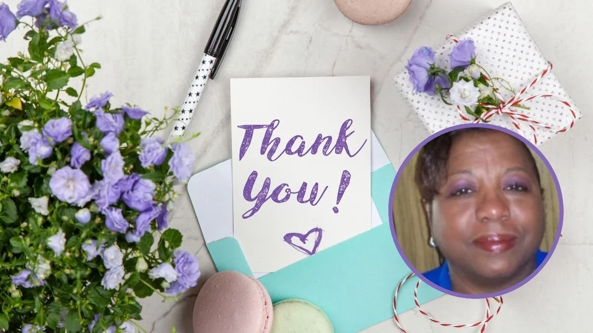Thank you to Rev. Karen Saunders
