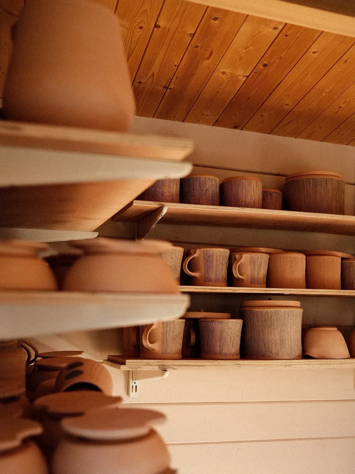 I&rsquo;ve been beavering away this past weekend glazing and fettling pots ready for their final firing.

Months of work will be in the hands of the kiln gods over the next few days. I&rsquo;m looking forward to some kiln openings - hopefully all of 